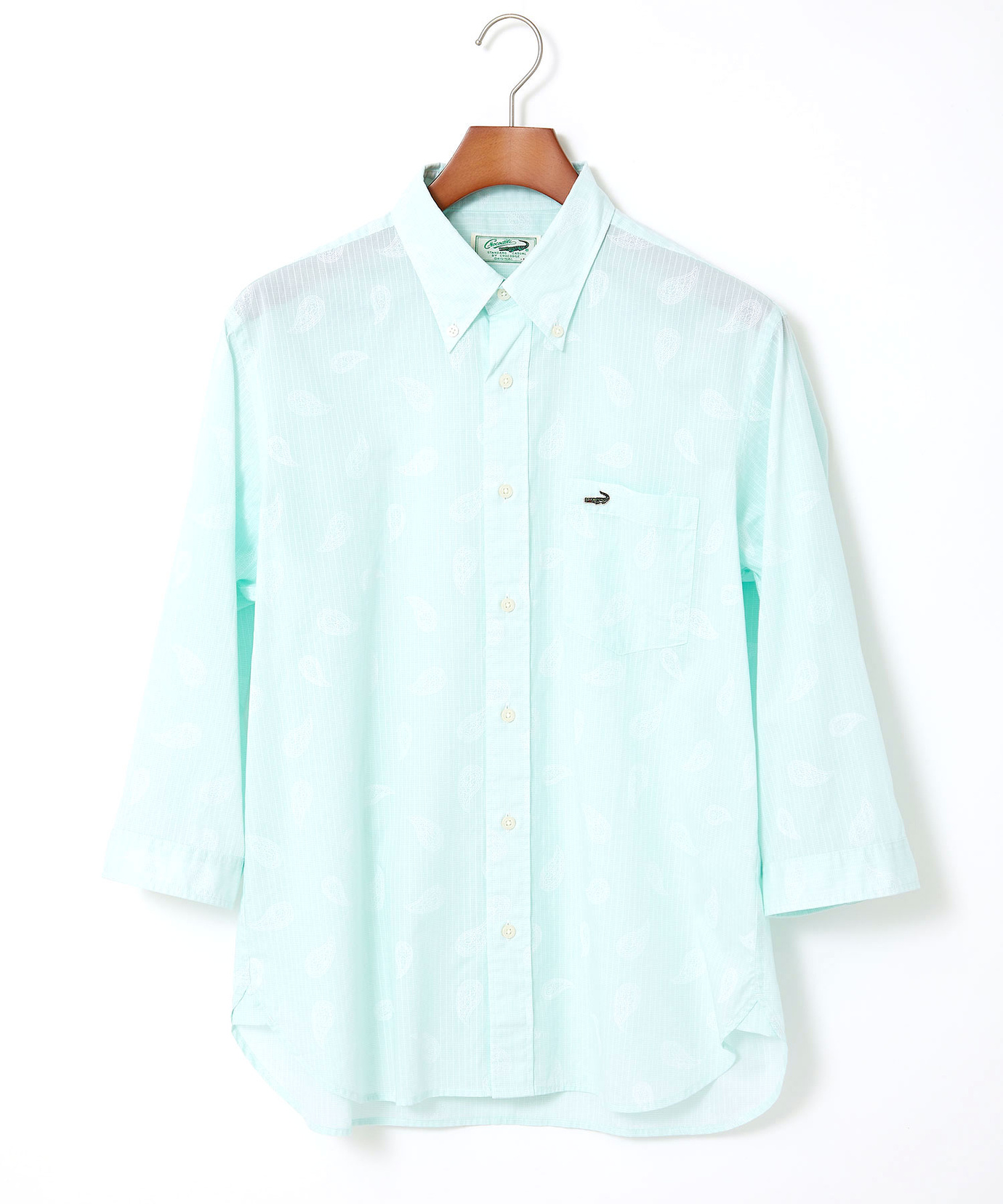 メンズ スノーコットン ペイズリー柄 7分袖シャツ【接触冷感】通販