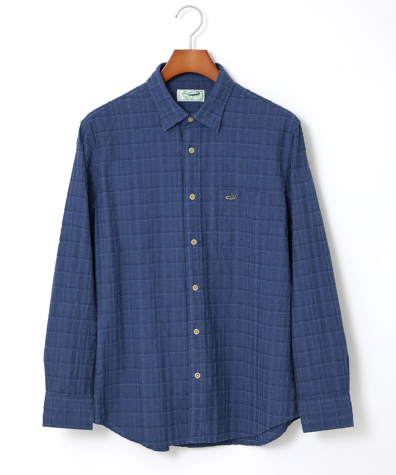 メンズ スノーリネン サッカー チェック柄 シャツ【接触冷感】通販