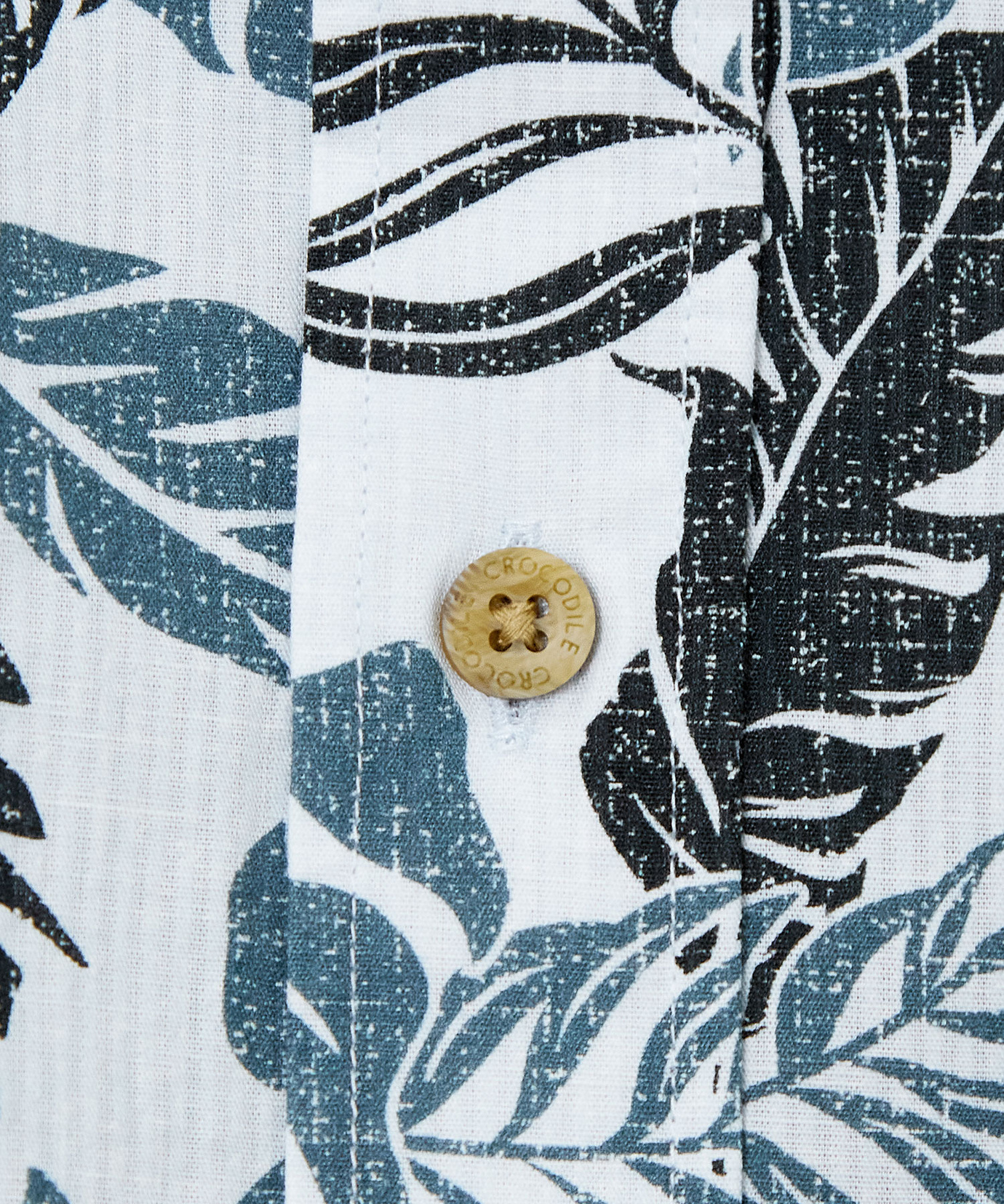 メンズ スノーリネン サッカー リーフ柄シャツ【接触冷感】通販 [1601