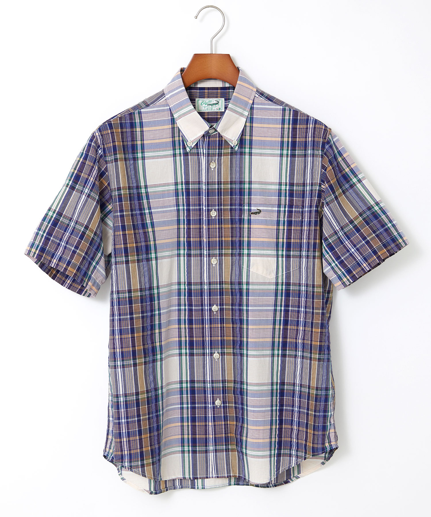 メンズ シルクブレンド マドラスチェック シャツ通販 [1601-53125