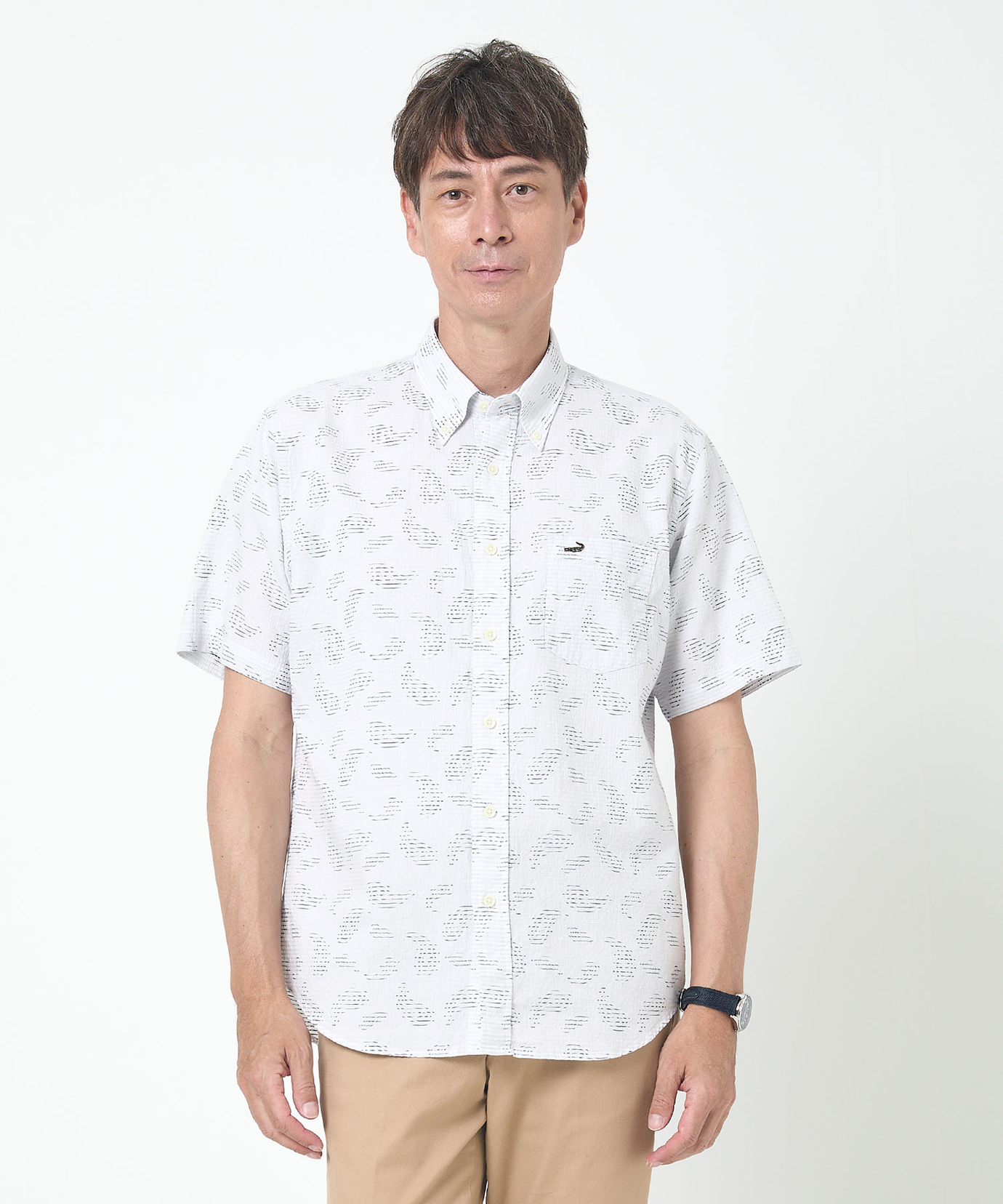 メンズ ペーズリー柄 ジャカード シャツ【吸汗速乾】通販 [1601-53127