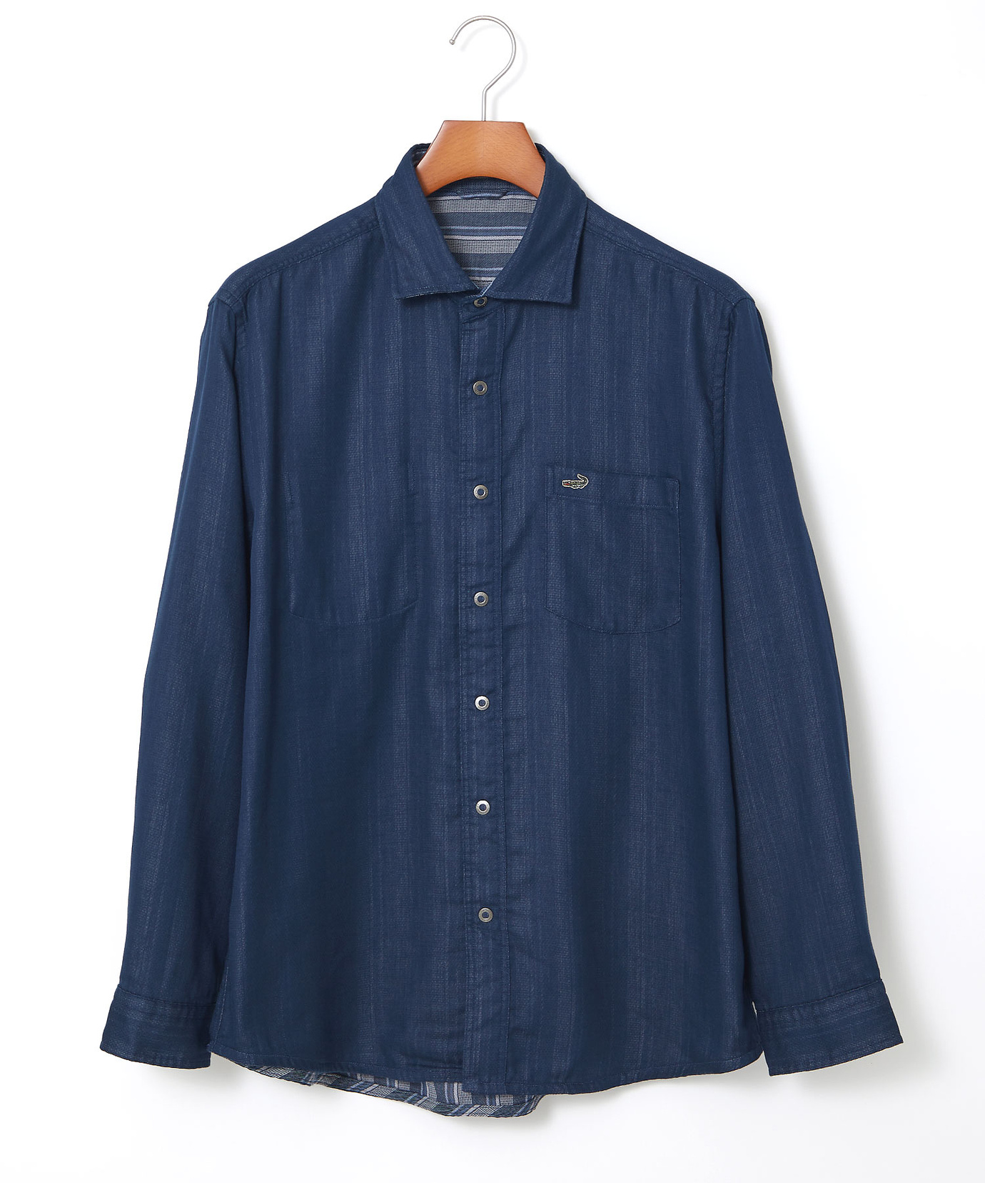 メンズ リバーシブル ストライプ柄 シャツ通販 [1601-55102