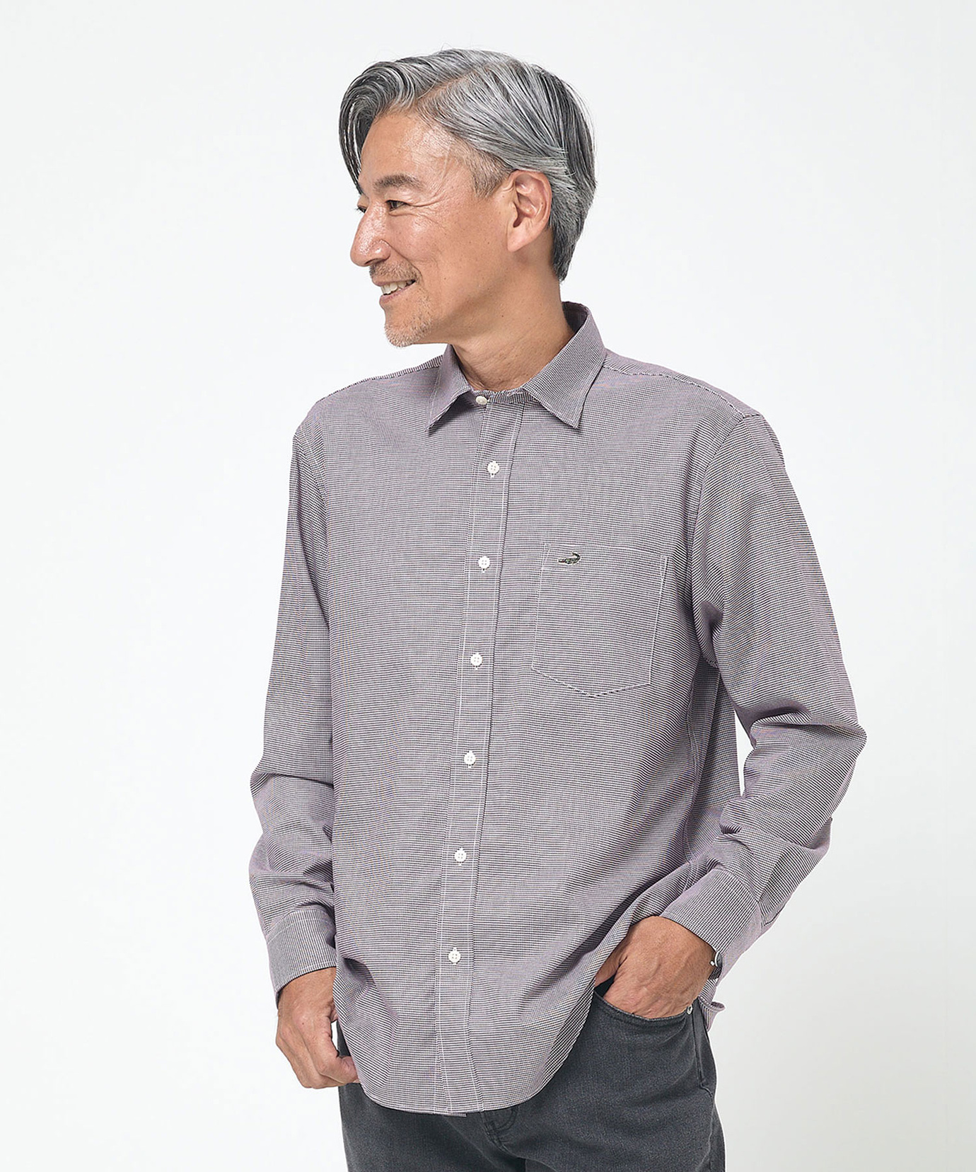 メンズ ノンアイロン 千鳥柄 シャツ【シワになりにくい】通販 [1601