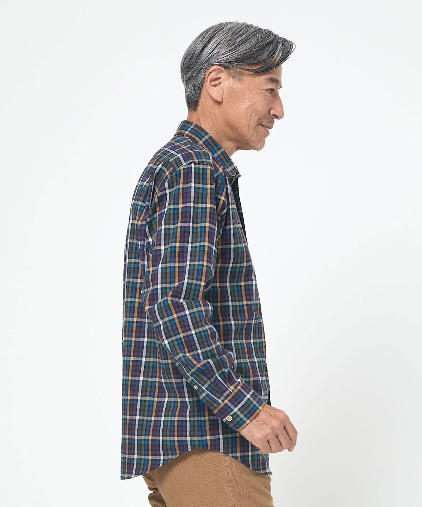 メンズ ピケ起毛 チェック柄 シャツ通販 [1601-55107] - クロコダイル