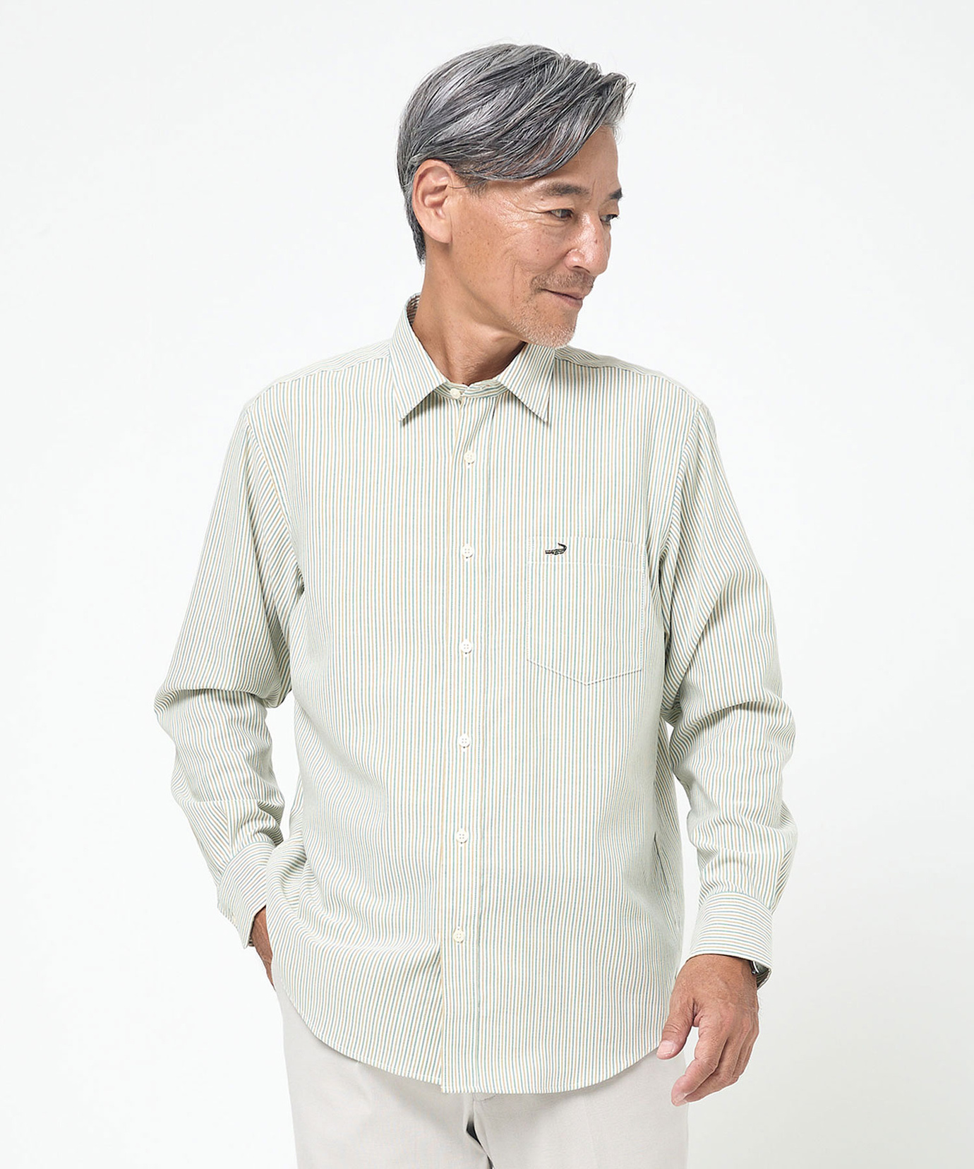 メンズ ノンアイロン ストライプ シャツ【シワになりにくい】通販