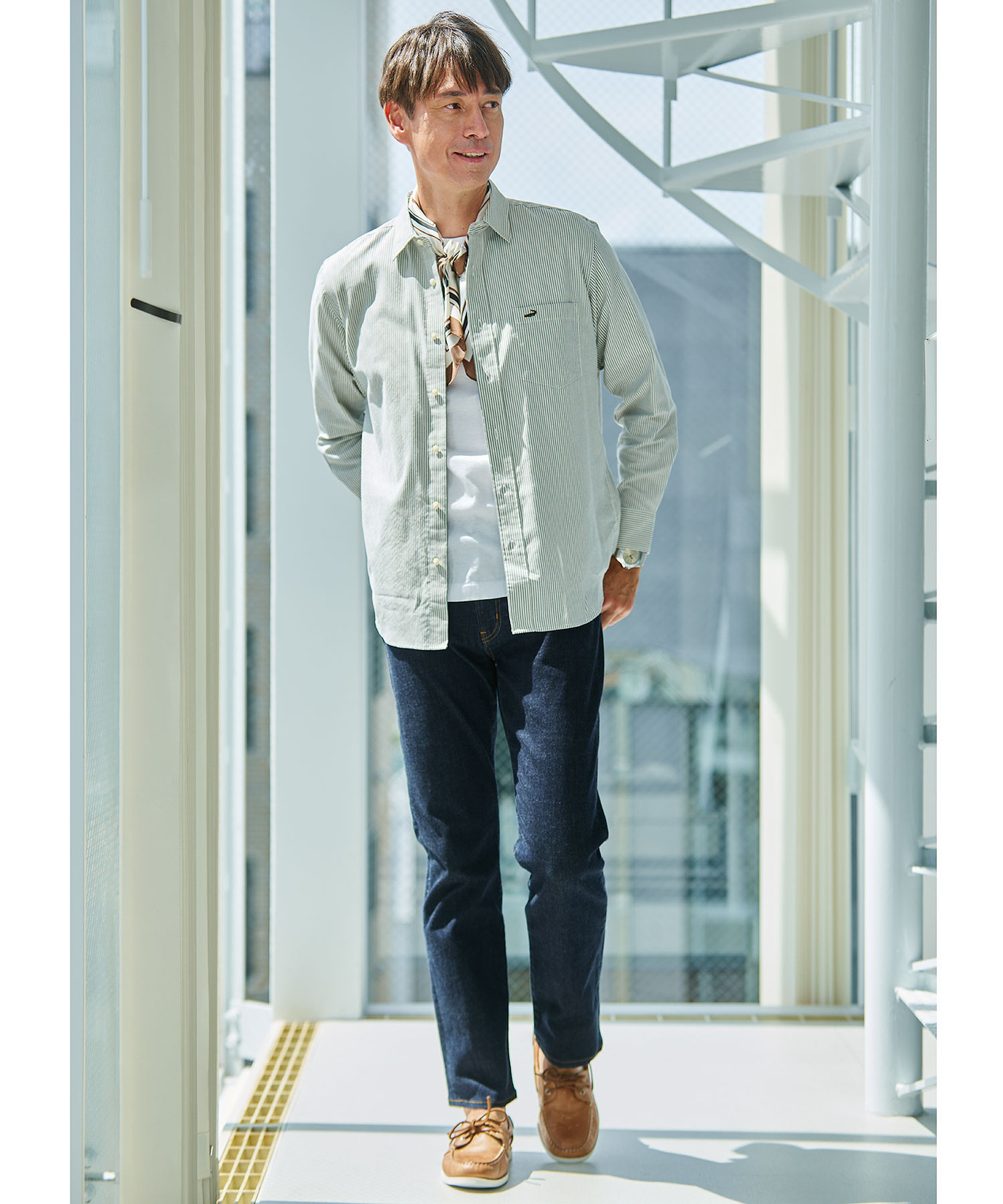 メンズ ノンアイロン ストライプ シャツ【シワになりにくい】通販