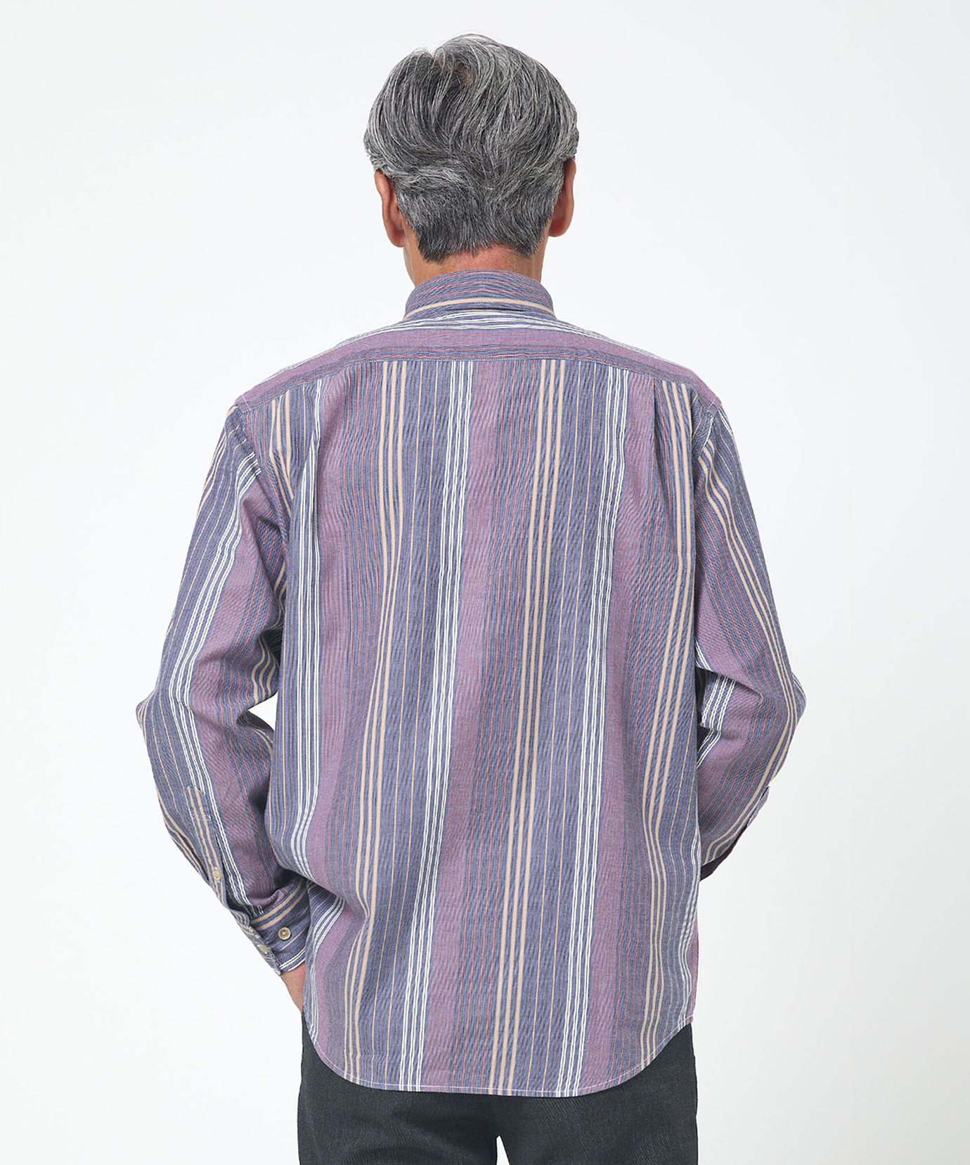 メンズ ピケ 配色 ストライプ シャツ通販 [1601-55115] - クロコダイル