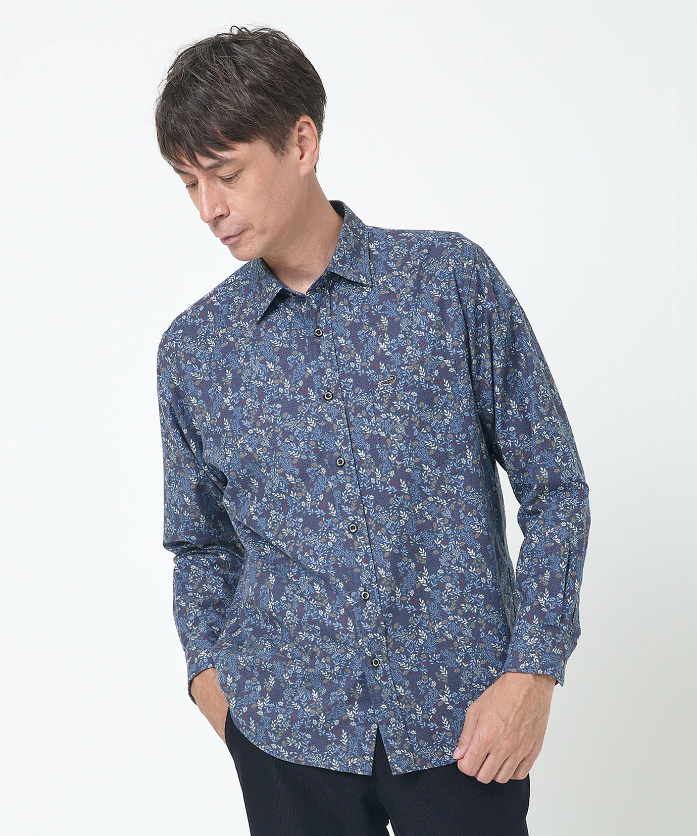 メンズ サーモ 花柄プリント シャツ通販 [1601-55116] - クロコダイル