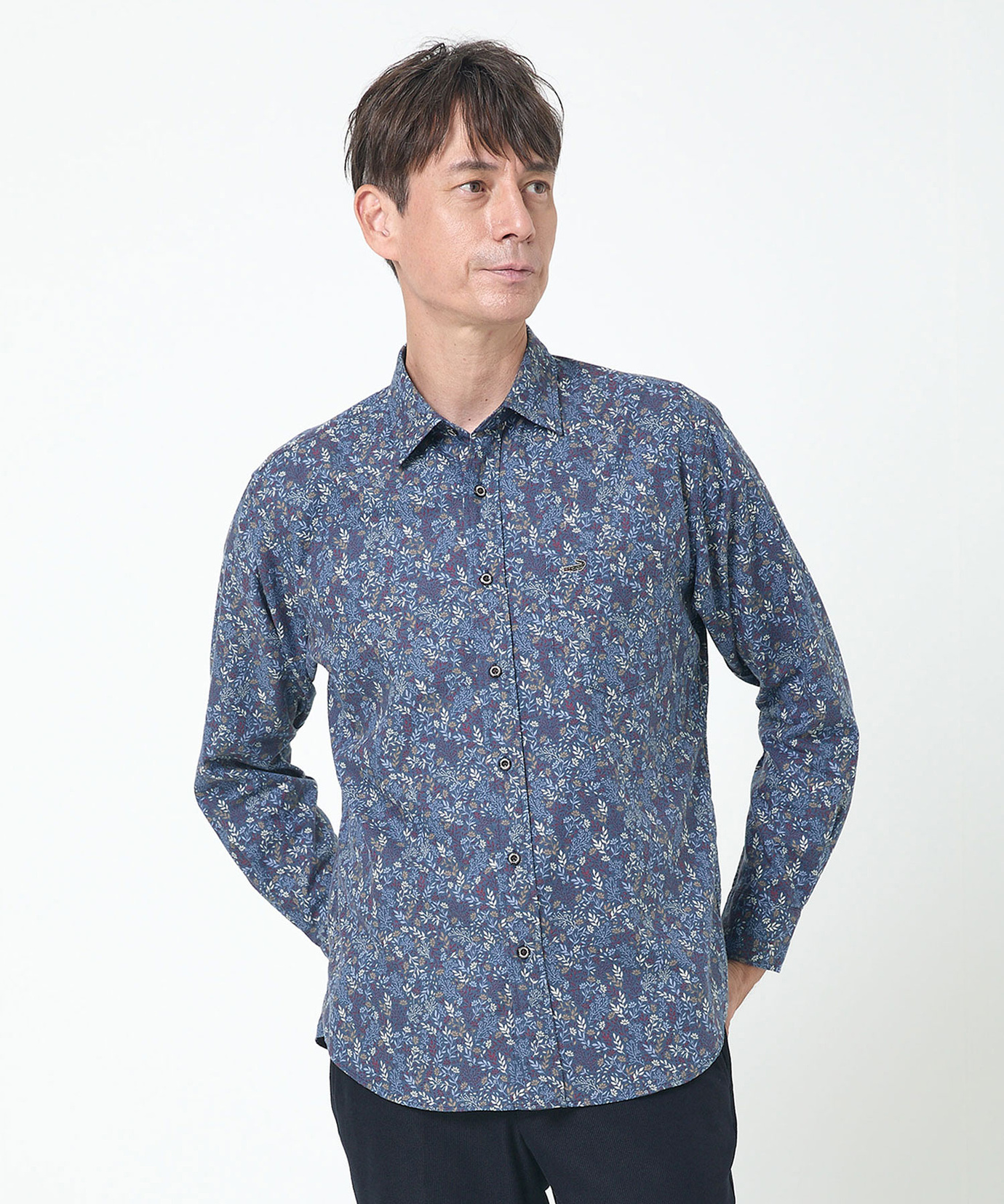 メンズ サーモ 花柄プリント シャツ通販 [1601-55116] - クロコダイル