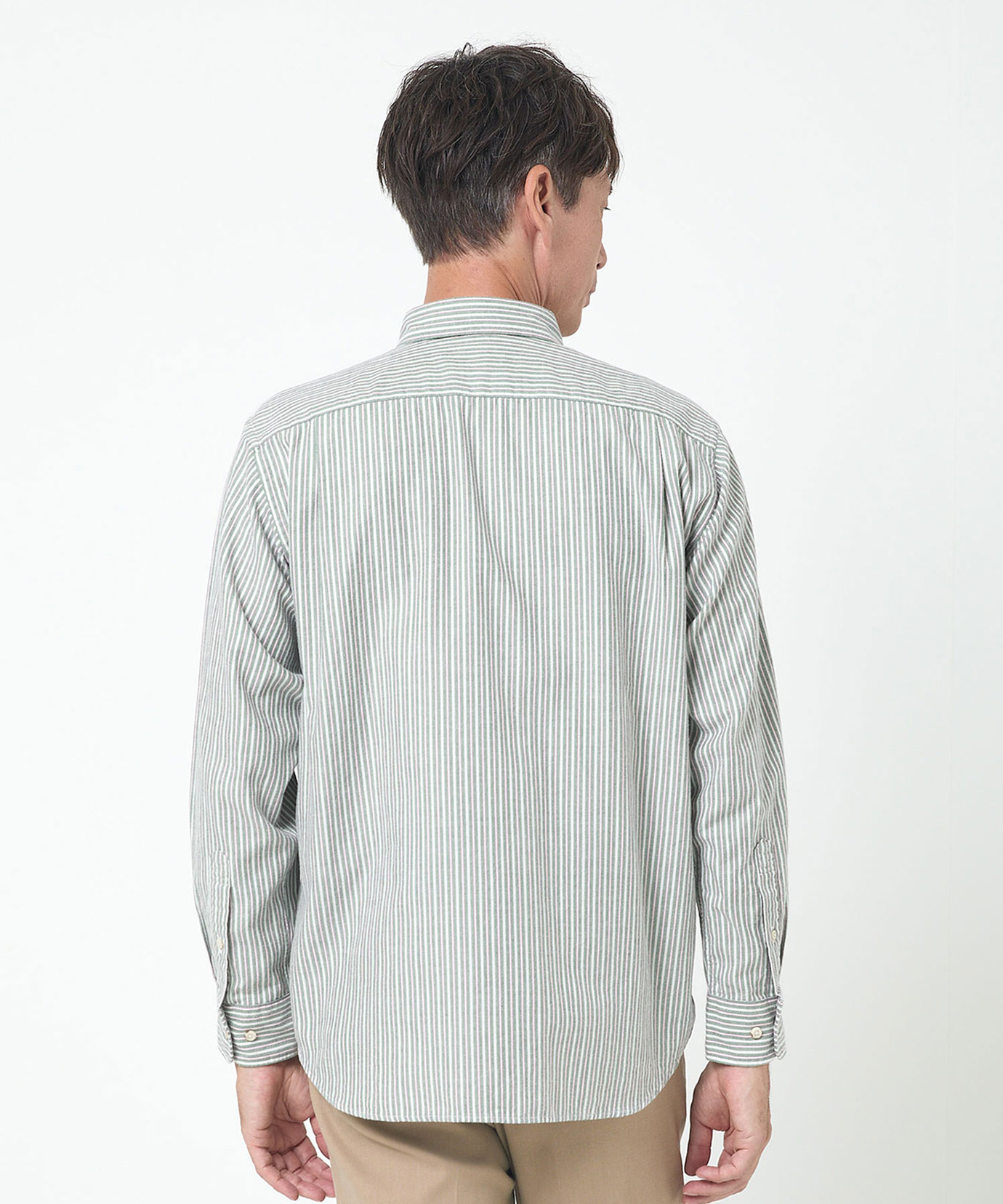 メンズ オックスフォード ストライプ柄 シャツ通販 [1601-55117