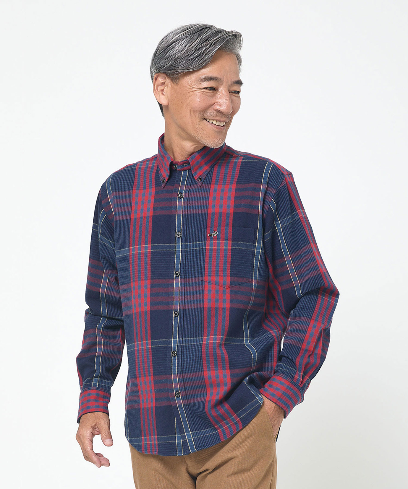 メンズ シャギー加工 タータン柄 シャツ通販 [1601-55121