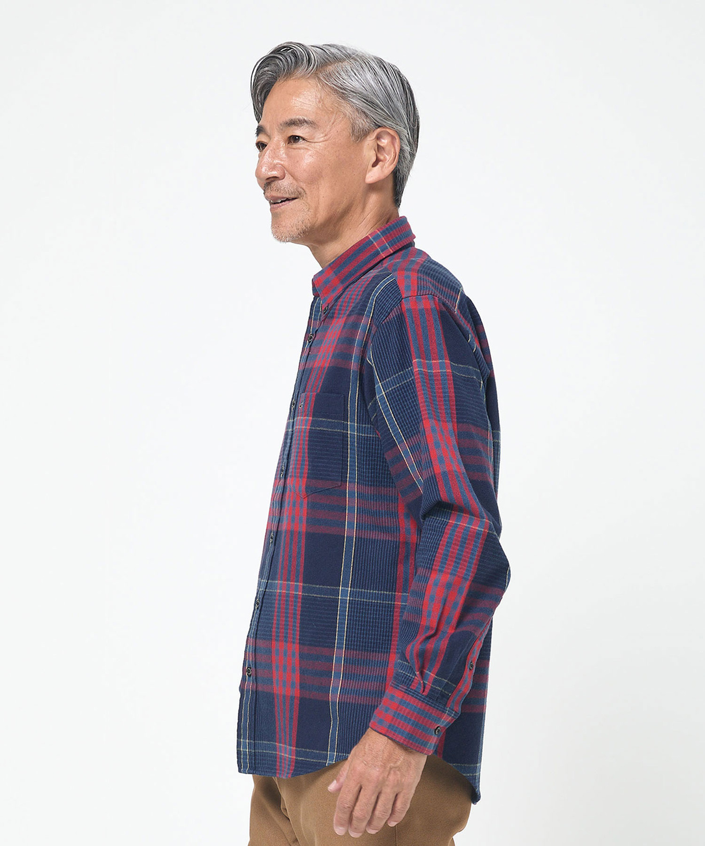 メンズ シャギー加工 タータン柄 シャツ通販 [1601-55121