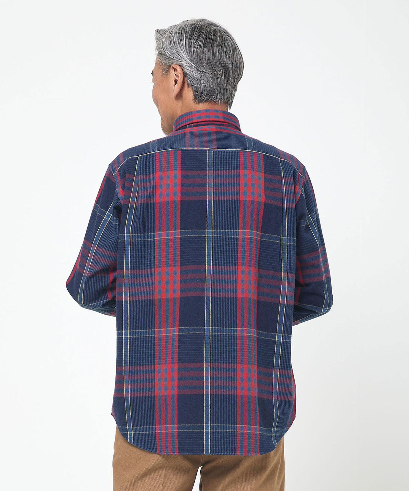 メンズ シャギー加工 タータン柄 シャツ通販 [1601-55121