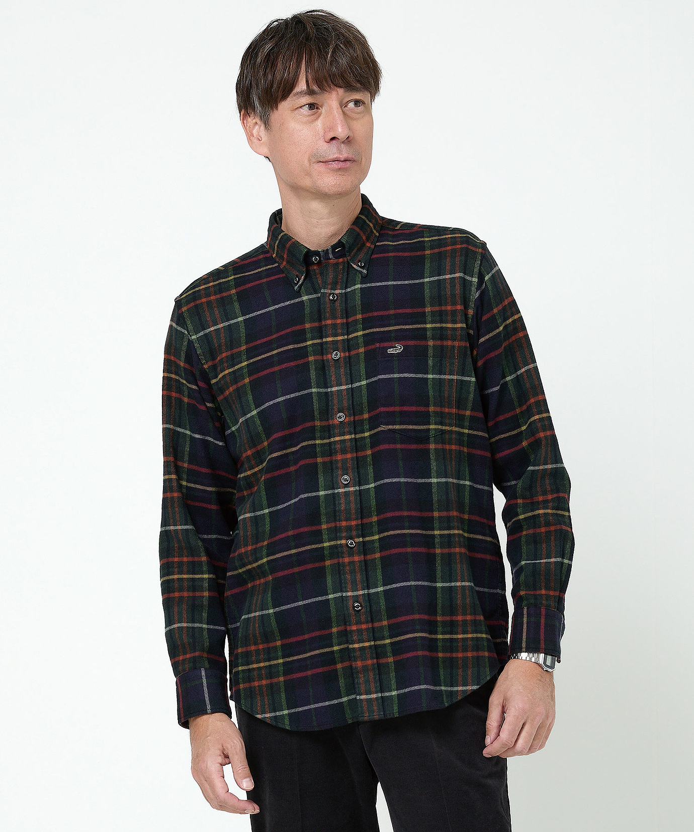 メンズ チェック柄 ビエラ生地 シャツ通販 [1601-58104