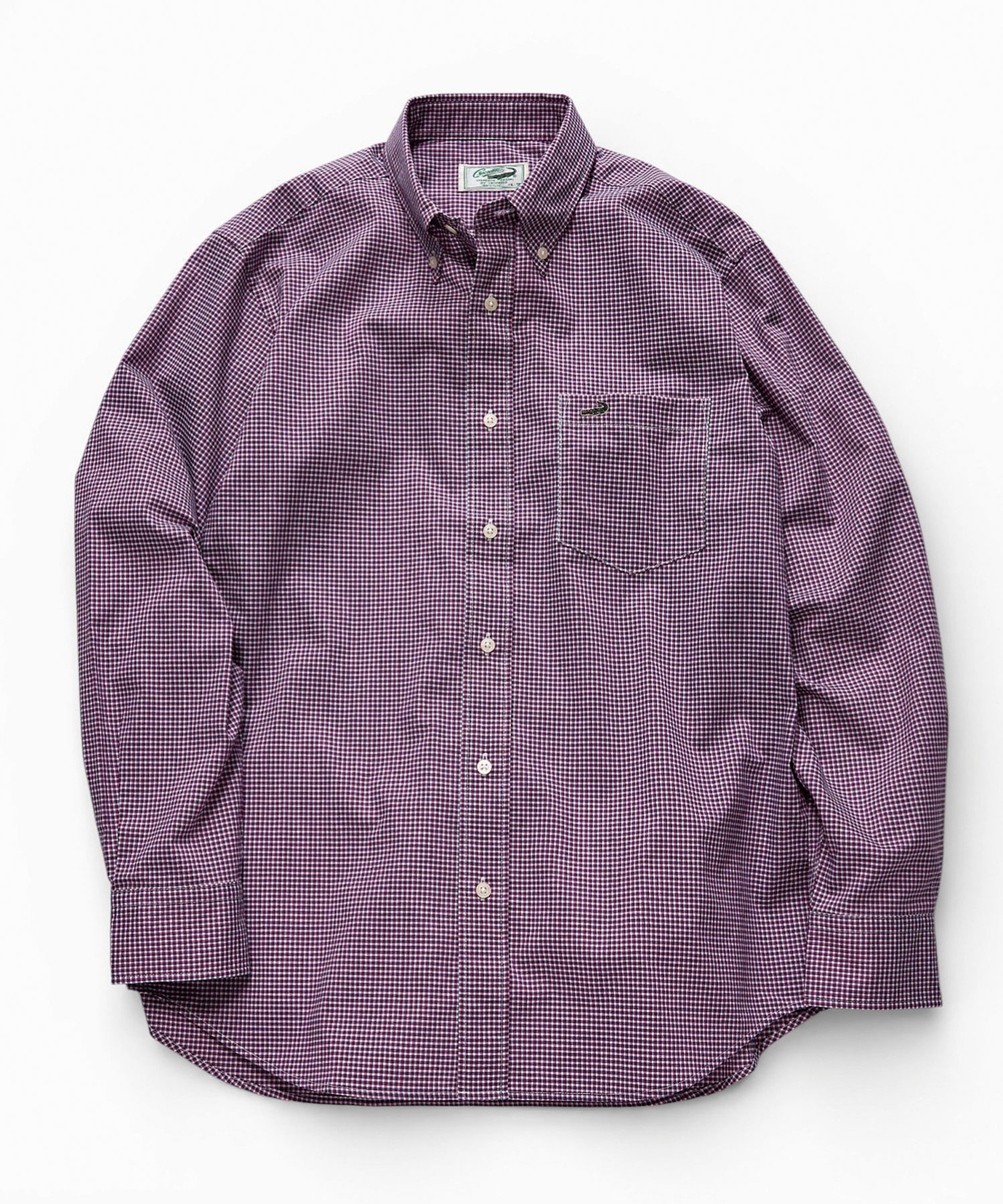 メンズ ノンアイロン ギンガムチェック ボタンダウンシャツ【シワに