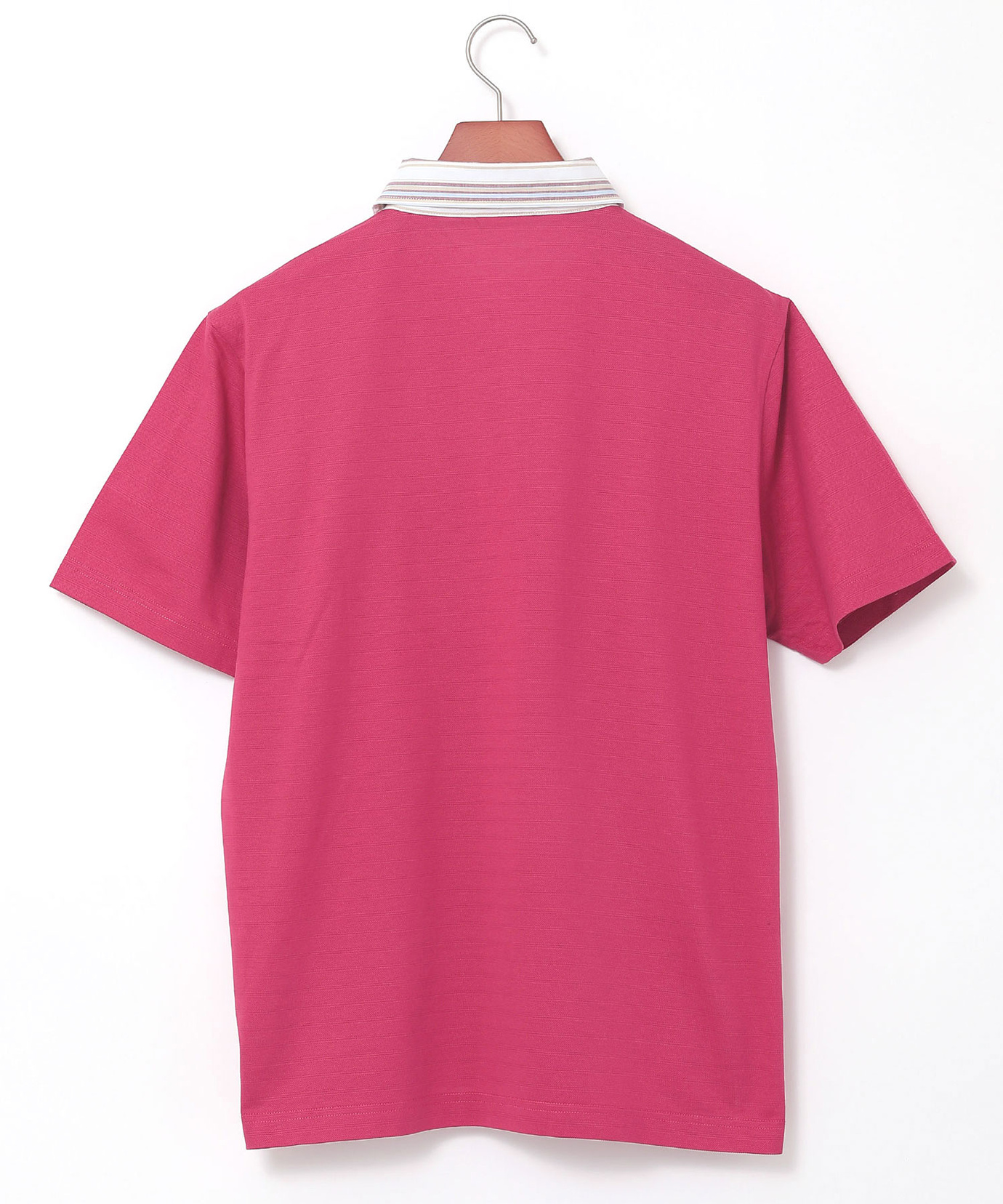 メンズ 襟布帛 シャドーボーダー ポロシャツ通販 [1602-00512