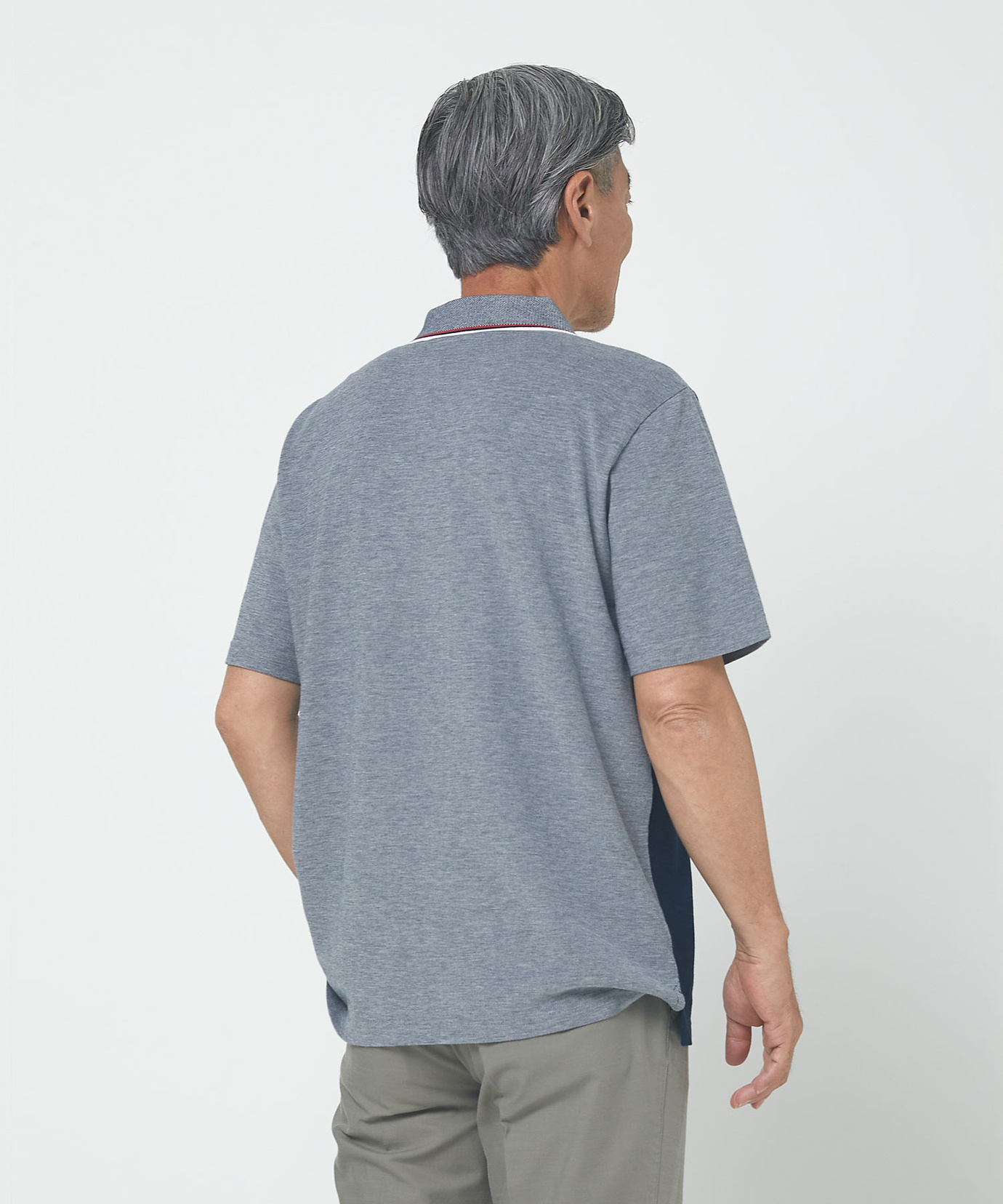 メンズ 襟ライン 鹿の子 ポロシャツ通販 [1602-00513] - クロコダイル