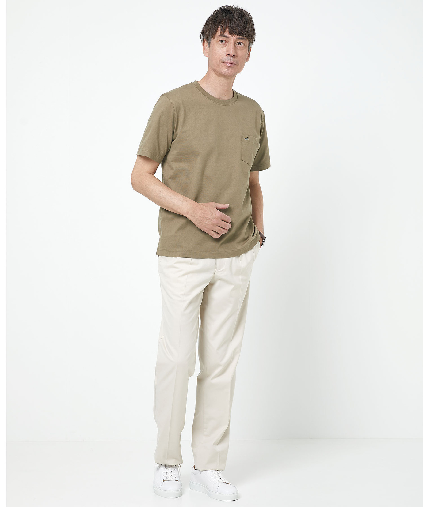 メンズ ポケット付きワンポイントTシャツ【TEMP-C】 通販 [1602-08250