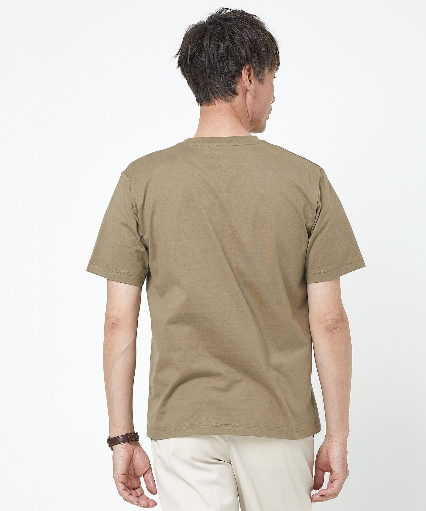 日本製　メンズ　クロコダイル　半袖Tシャツ左胸ポケット付き早い者勝ち！最終価格！ メンズ ポケット付きワンポイントTシャツTEMP-C 通販 [1602-08250