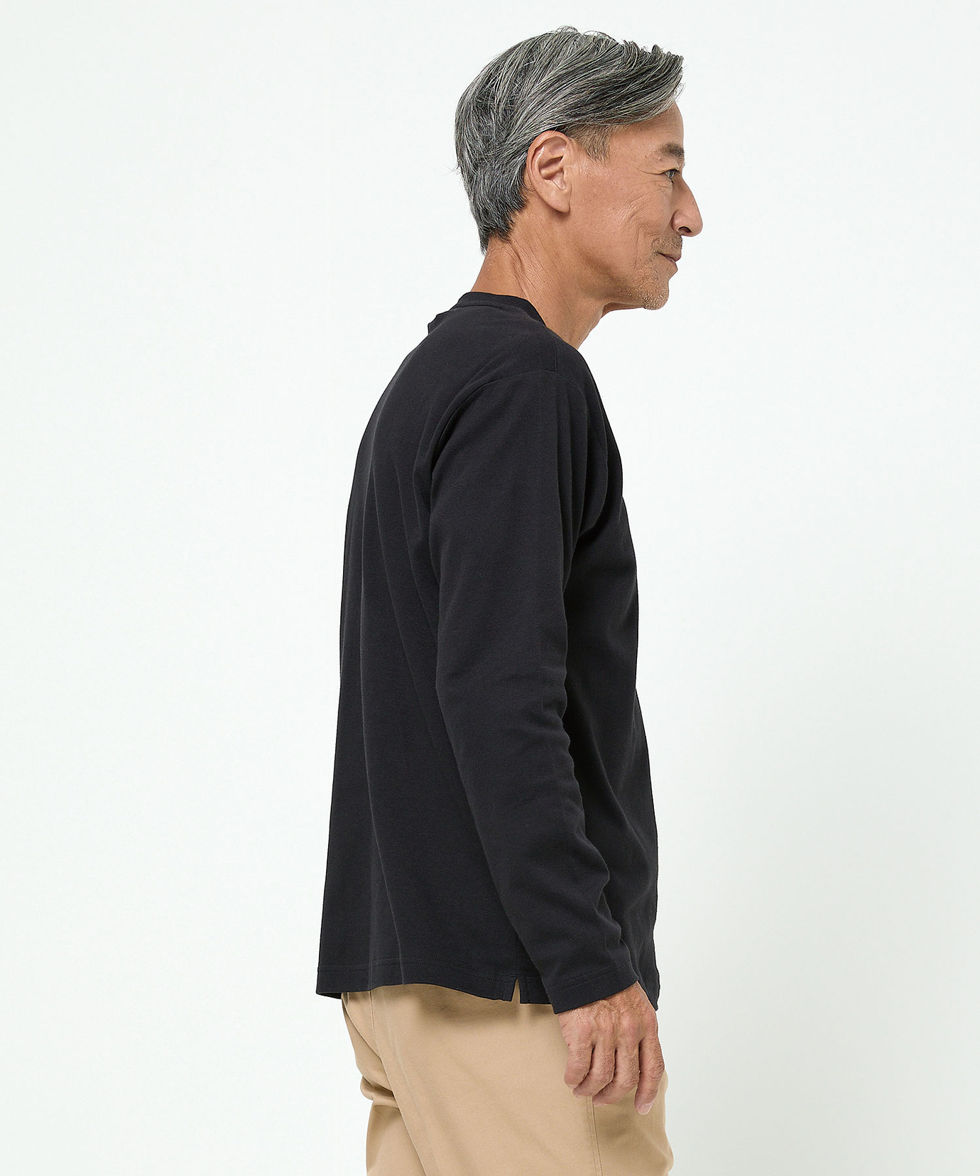 メンズ スムース クルーネック カットソー【ウガンダ オーガニック