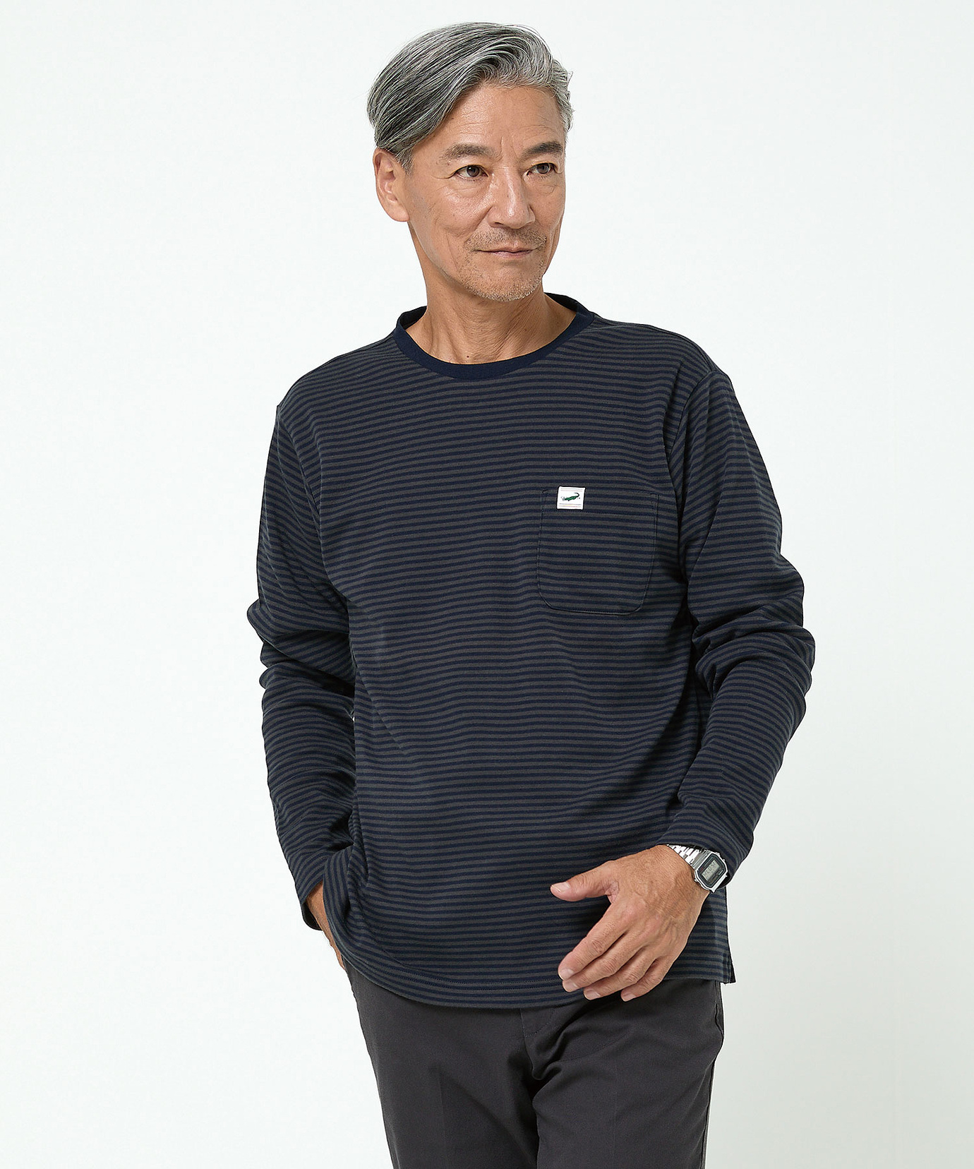 メンズ スムース クルーネック カットソー【ウガンダ オーガニック