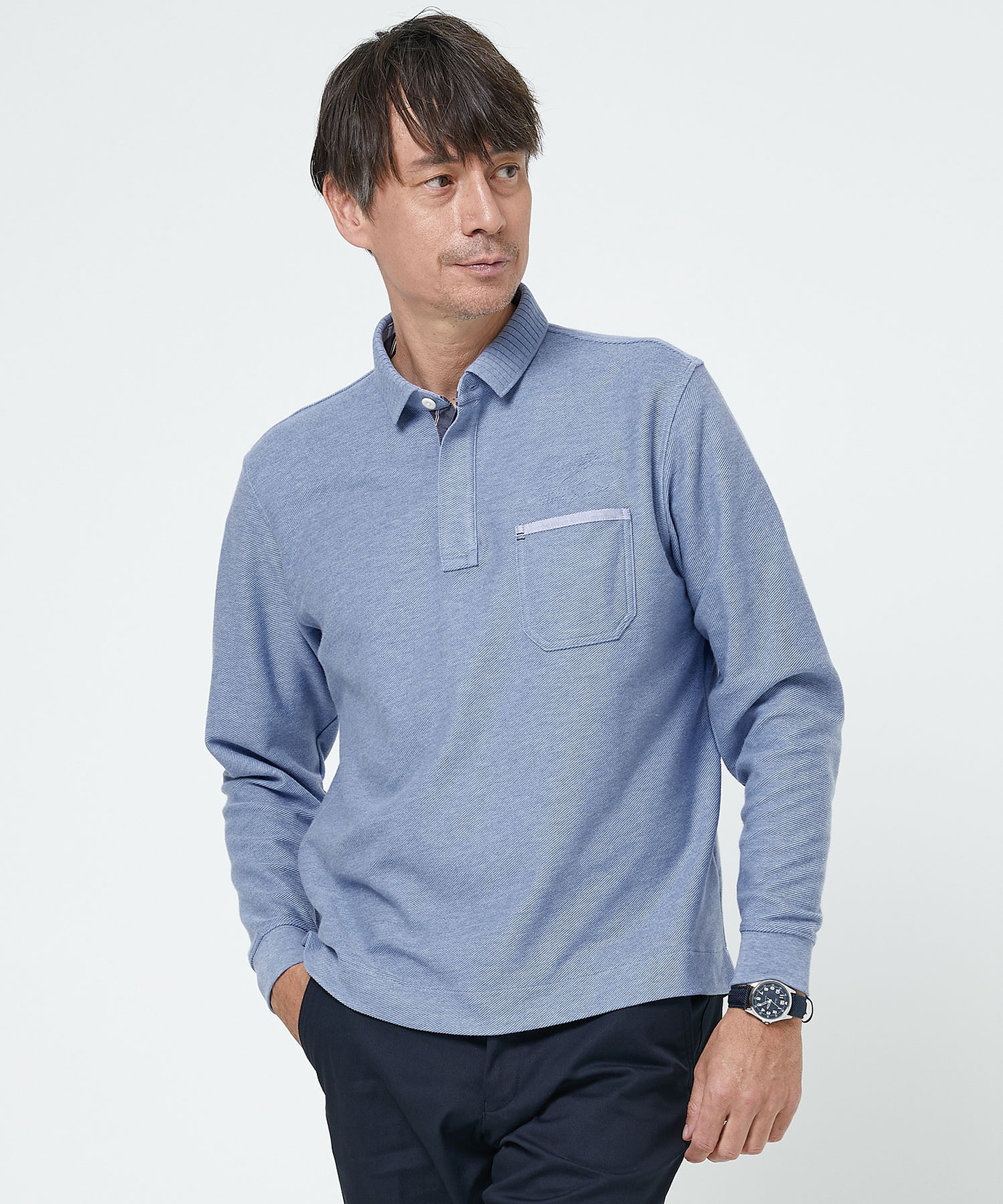 メンズ ツイル レジメンストライプ ポロシャツ通販 [1602-51206