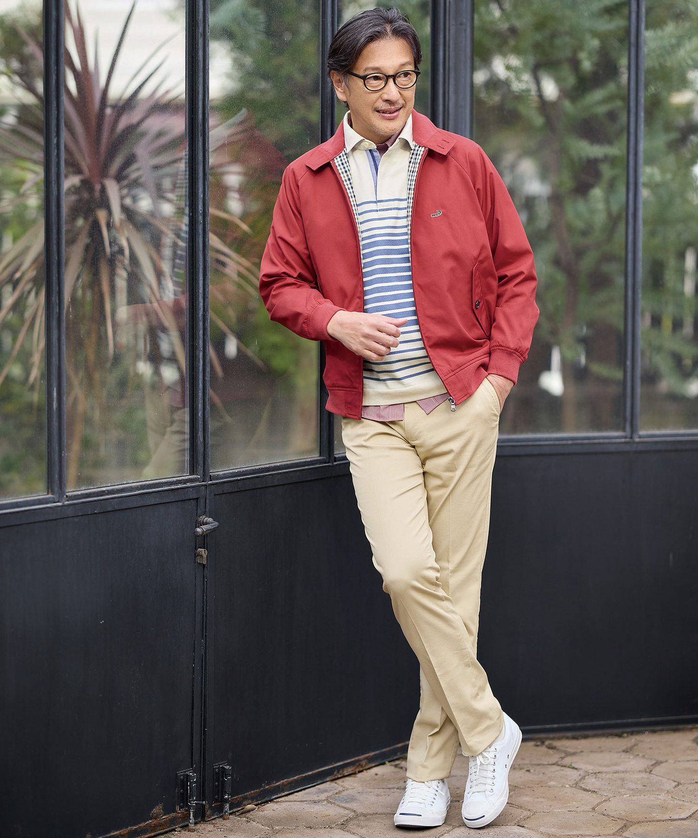 メンズ パネルボーダー柄 プルオーバー ポロシャツ通販 [1602-51207