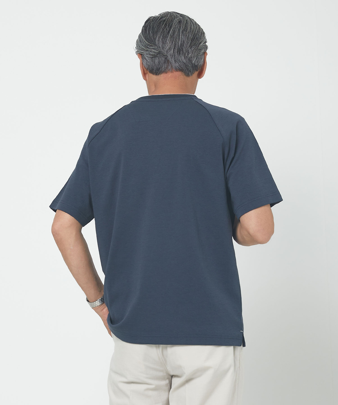 メンズ ポンチ ヘンリーネック Tシャツ通販 [1602-53211