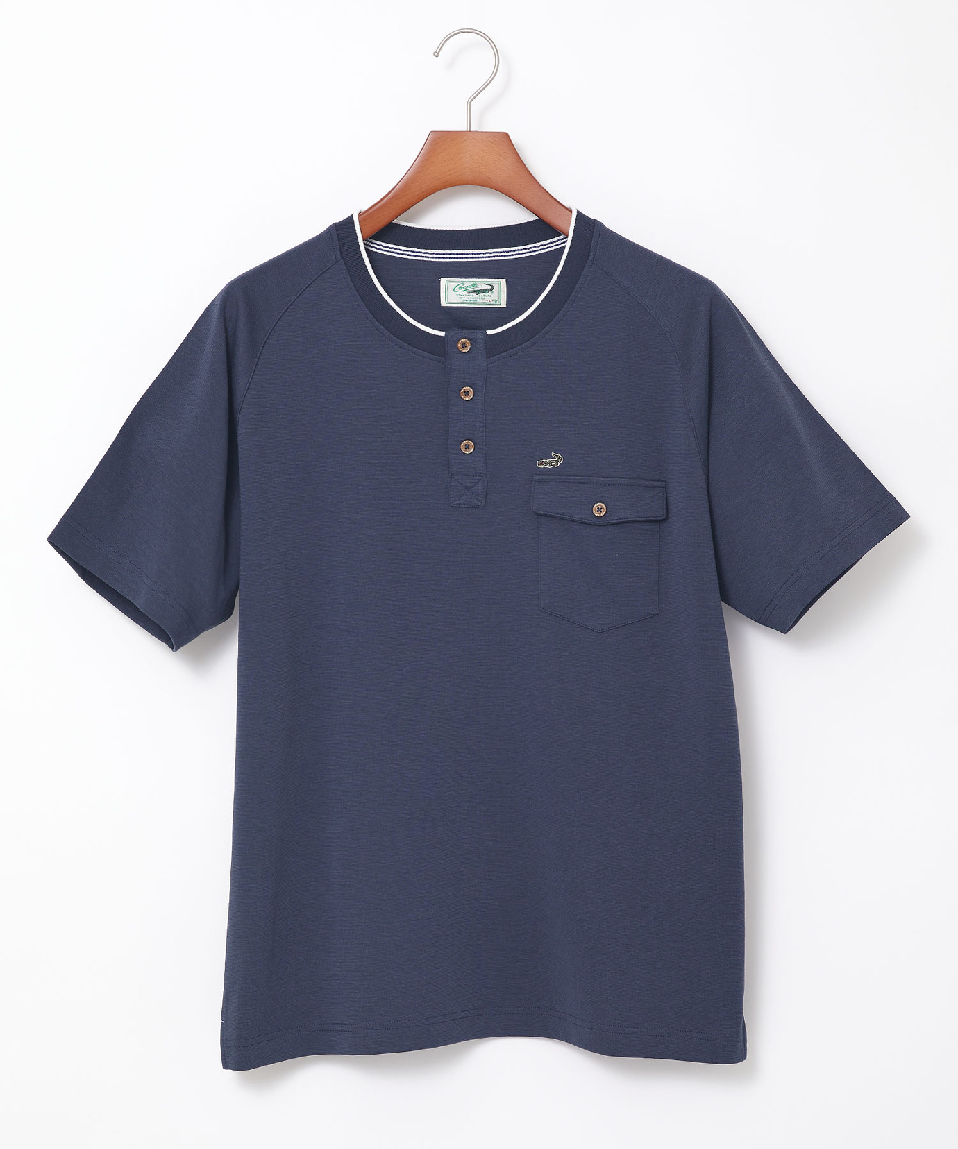 メンズ ポンチ ヘンリーネック Tシャツ通販 [1602-53211