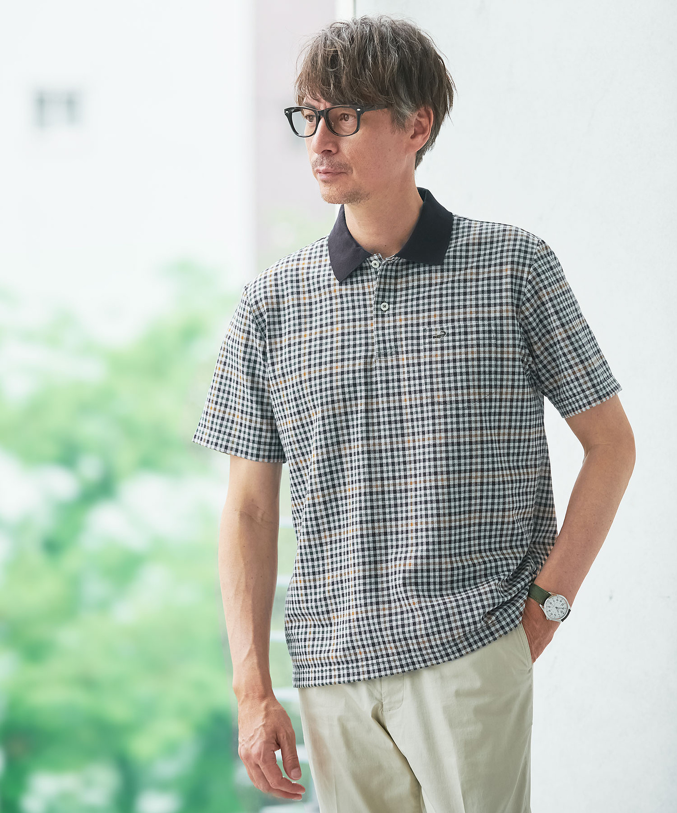 こ*つ様 GiorgioARMANI 黒タグ 56サイズ（4XL） メンズ クロコダイルタータン ポロシャツ通販 [1602-53212