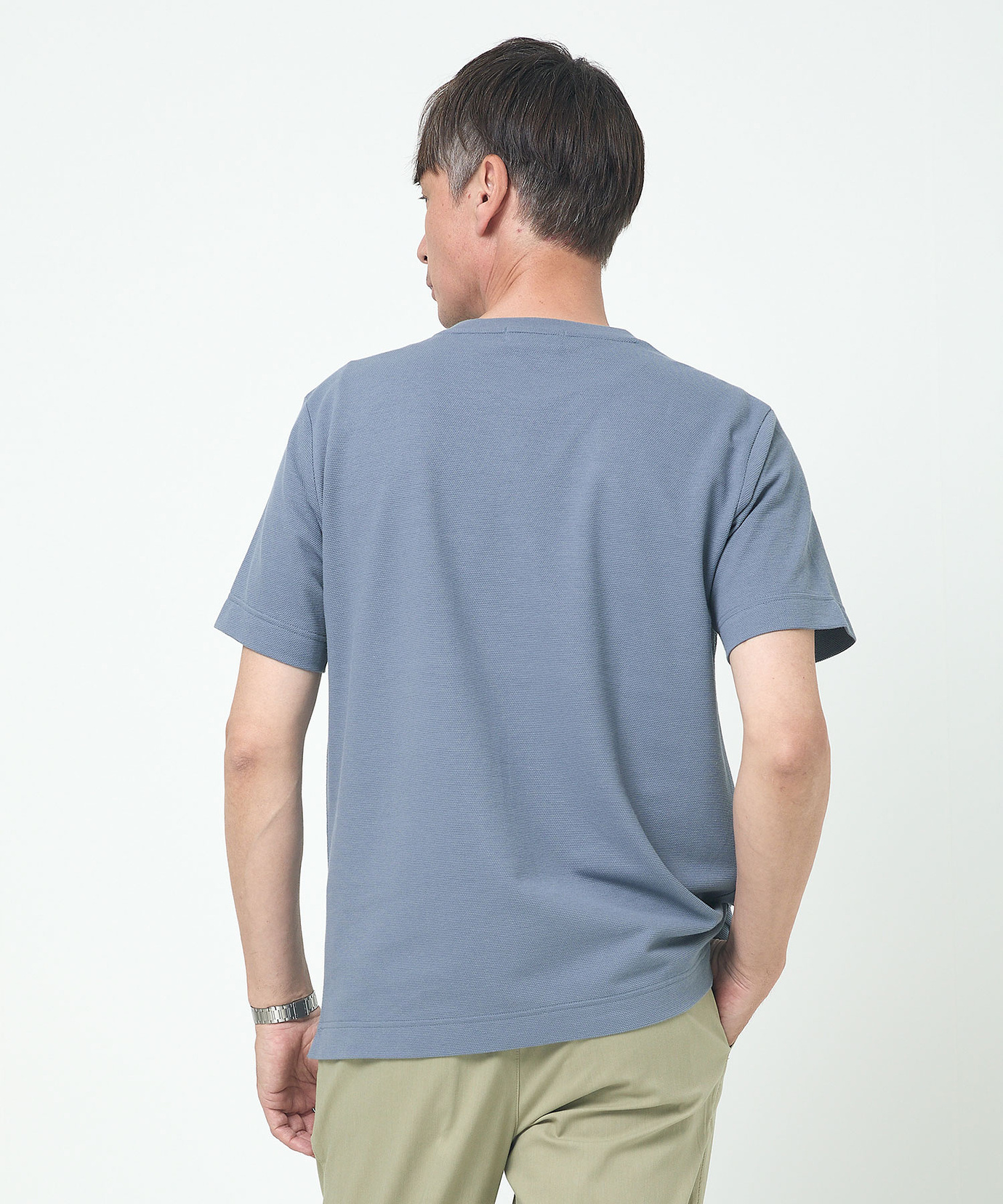メンズ 鹿の子 リーフプリント柄 Tシャツ【吸汗速乾】通販 [1602-53220