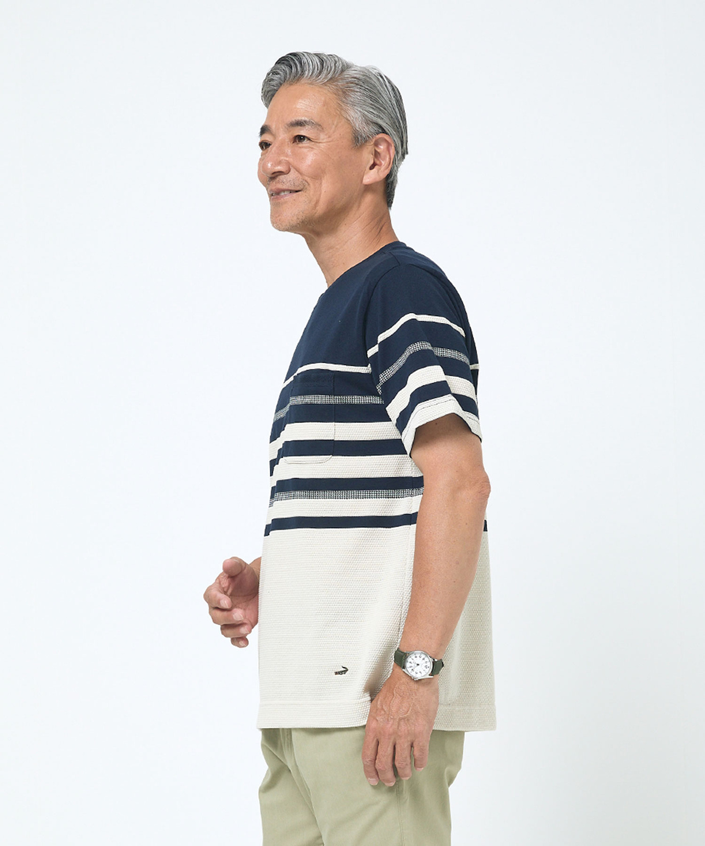 メンズ パネルボーダー デザイン Tシャツ通販 [1602-53226 