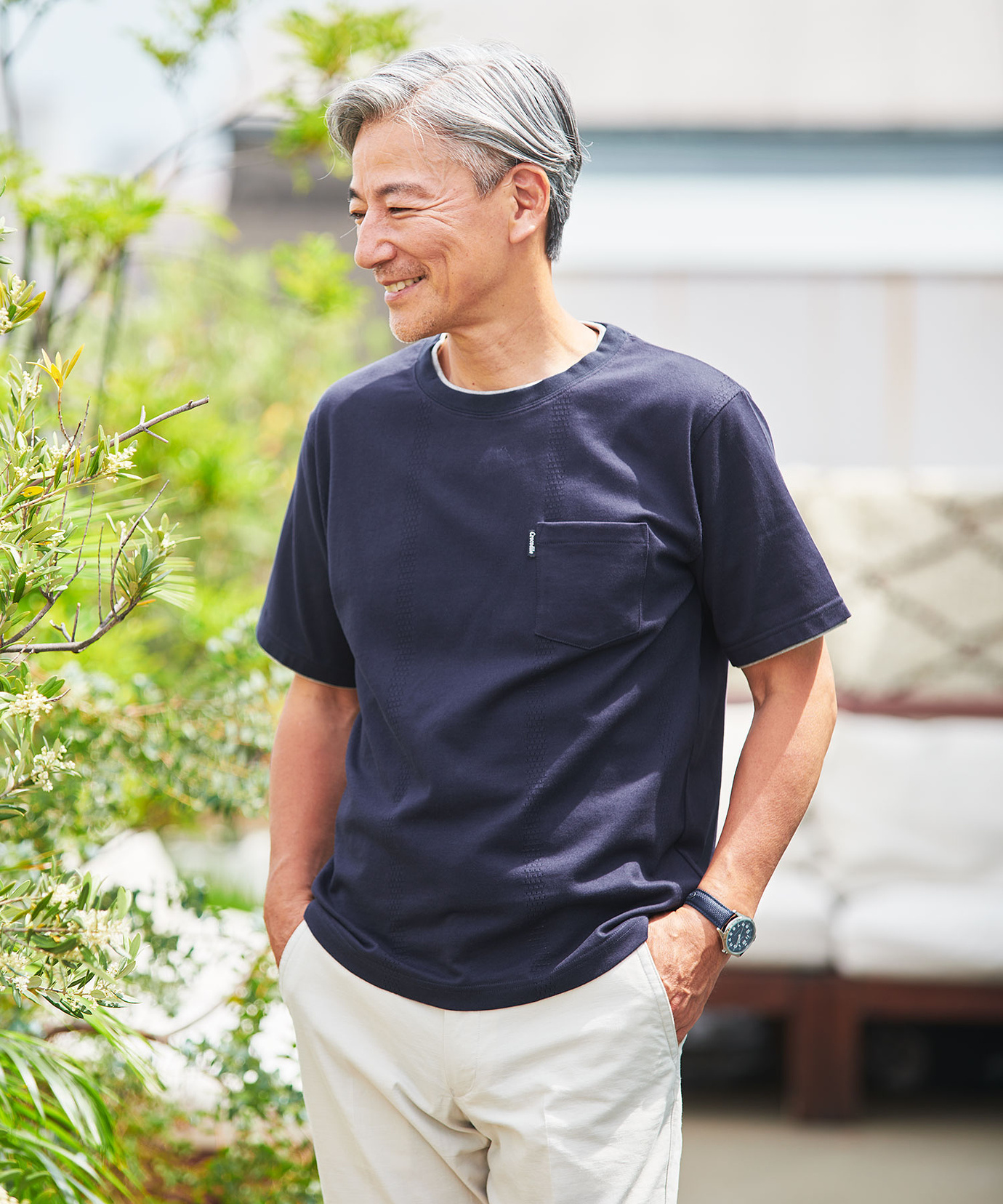 メンズ レイヤード メッシュ カットソー通販 [1602-53232