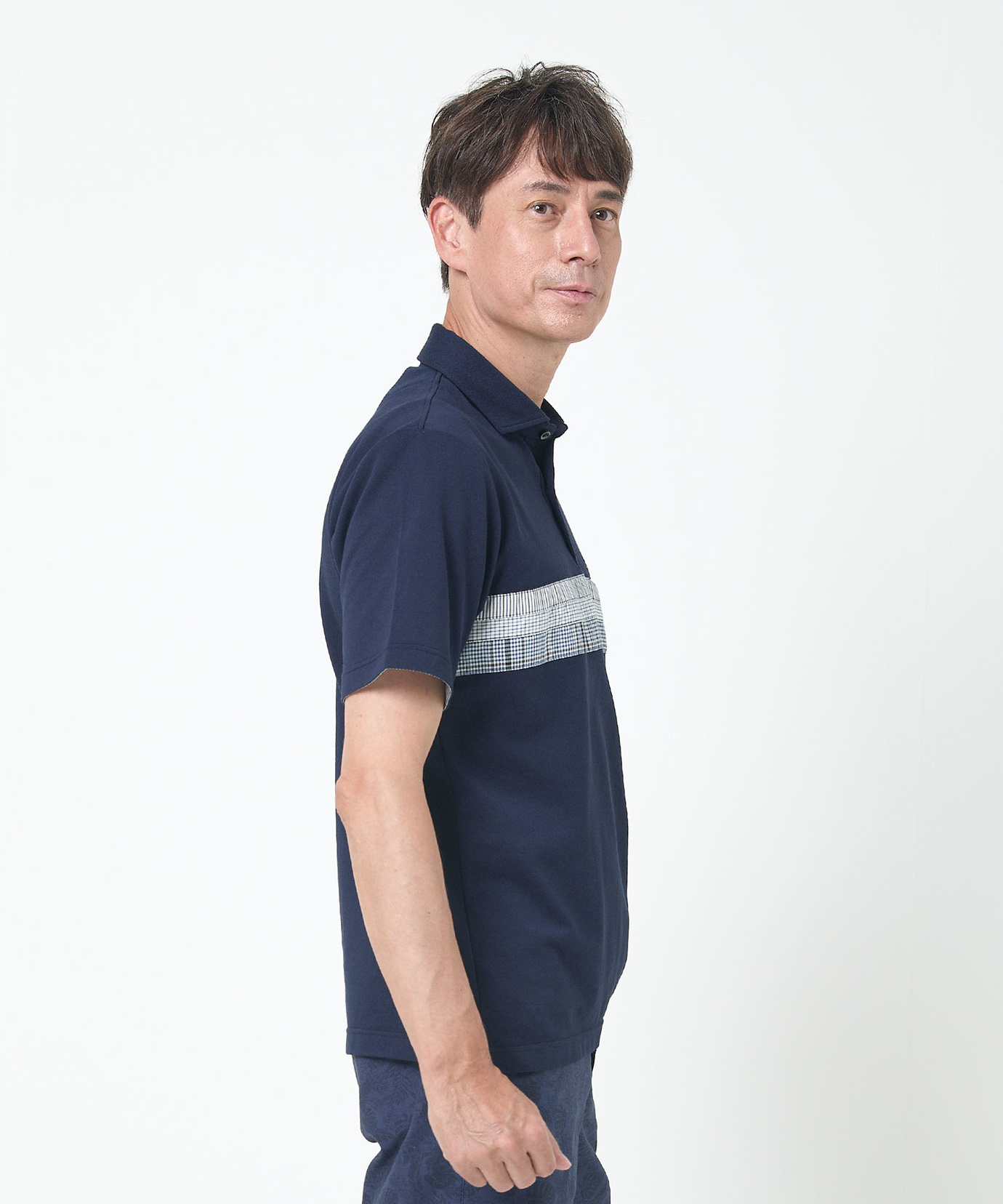 メンズ 切り替えデザイン 鹿の子 ポロシャツ【吸汗速乾】通販 [1602