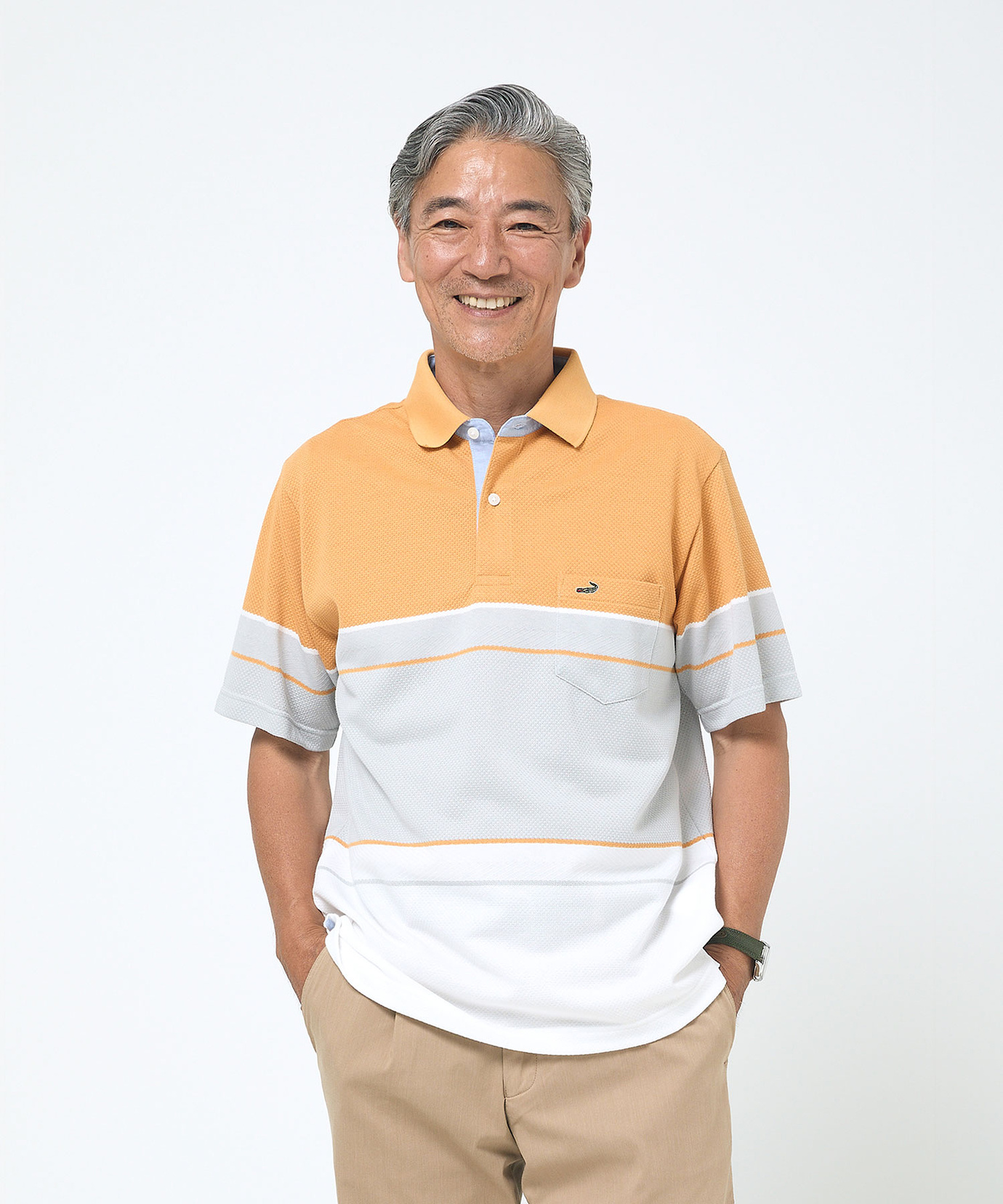 メンズ 地柄 カラーブロック ポロシャツ【吸汗速乾】通販 [1602-53238