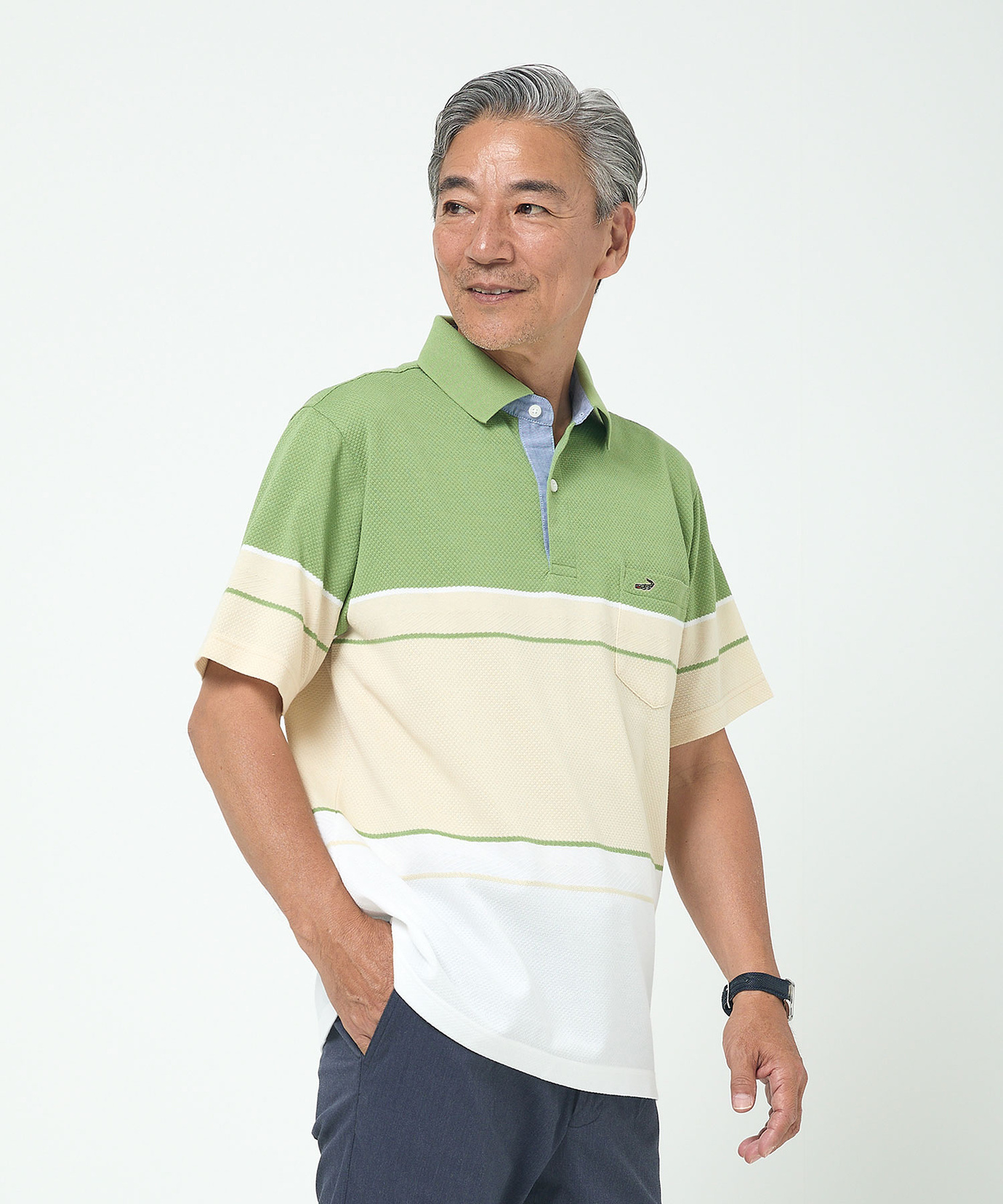 kolor ポロシャツ クロダルマ] 25446 長袖ポロシャツ【6L~8L】