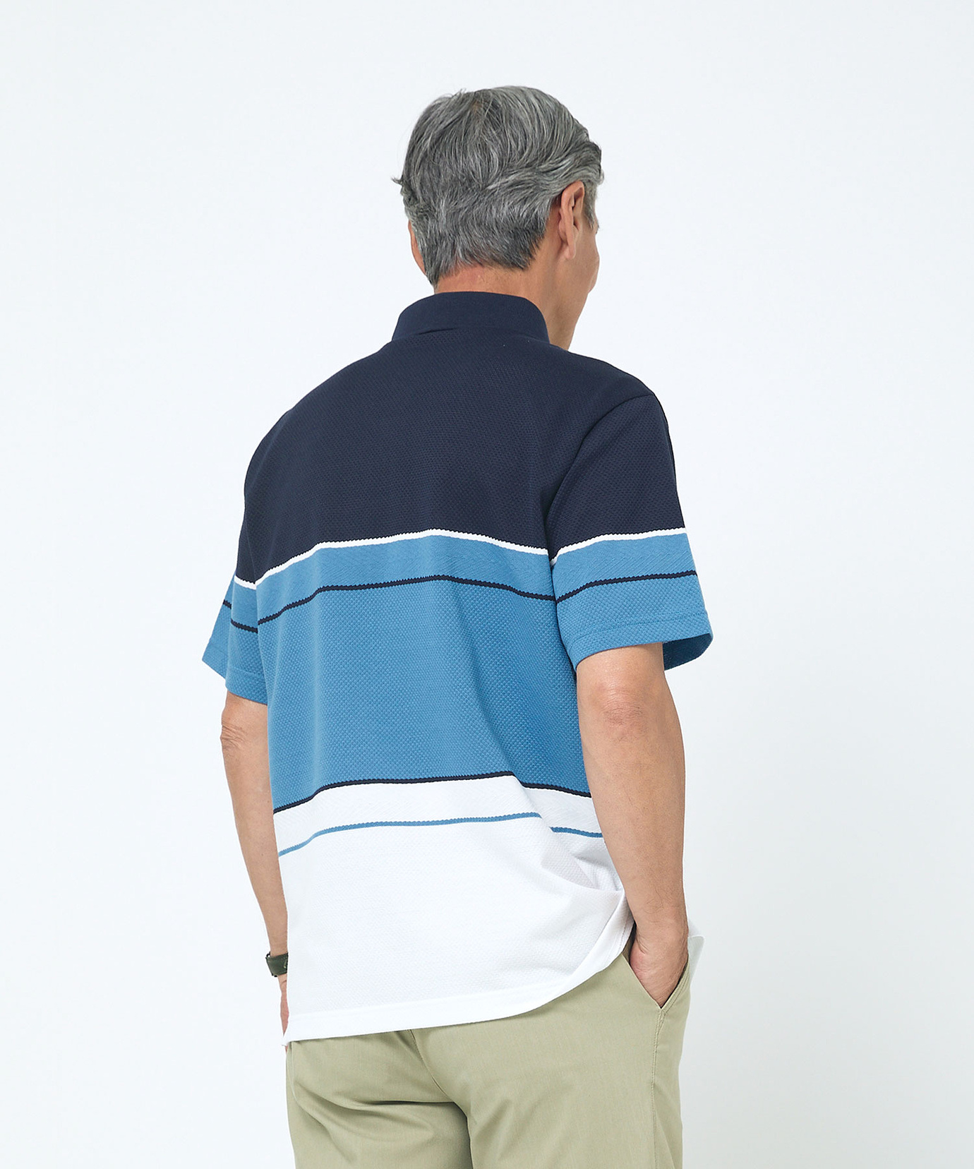 メンズ 地柄 カラーブロック ポロシャツ【吸汗速乾】通販 [1602-53238