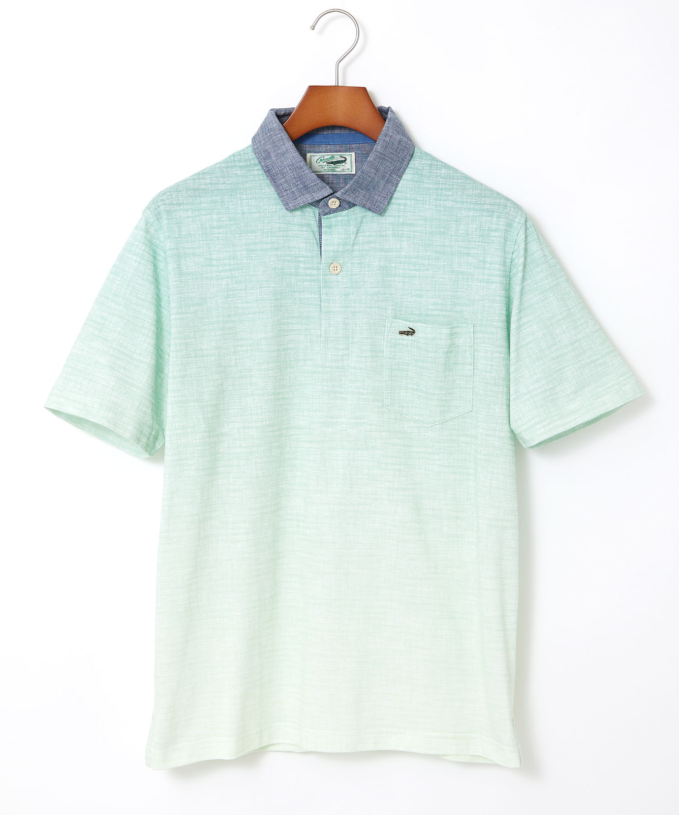 メンズ 襟布帛 グラデーションカラー ポロシャツ【吸汗速乾】通販