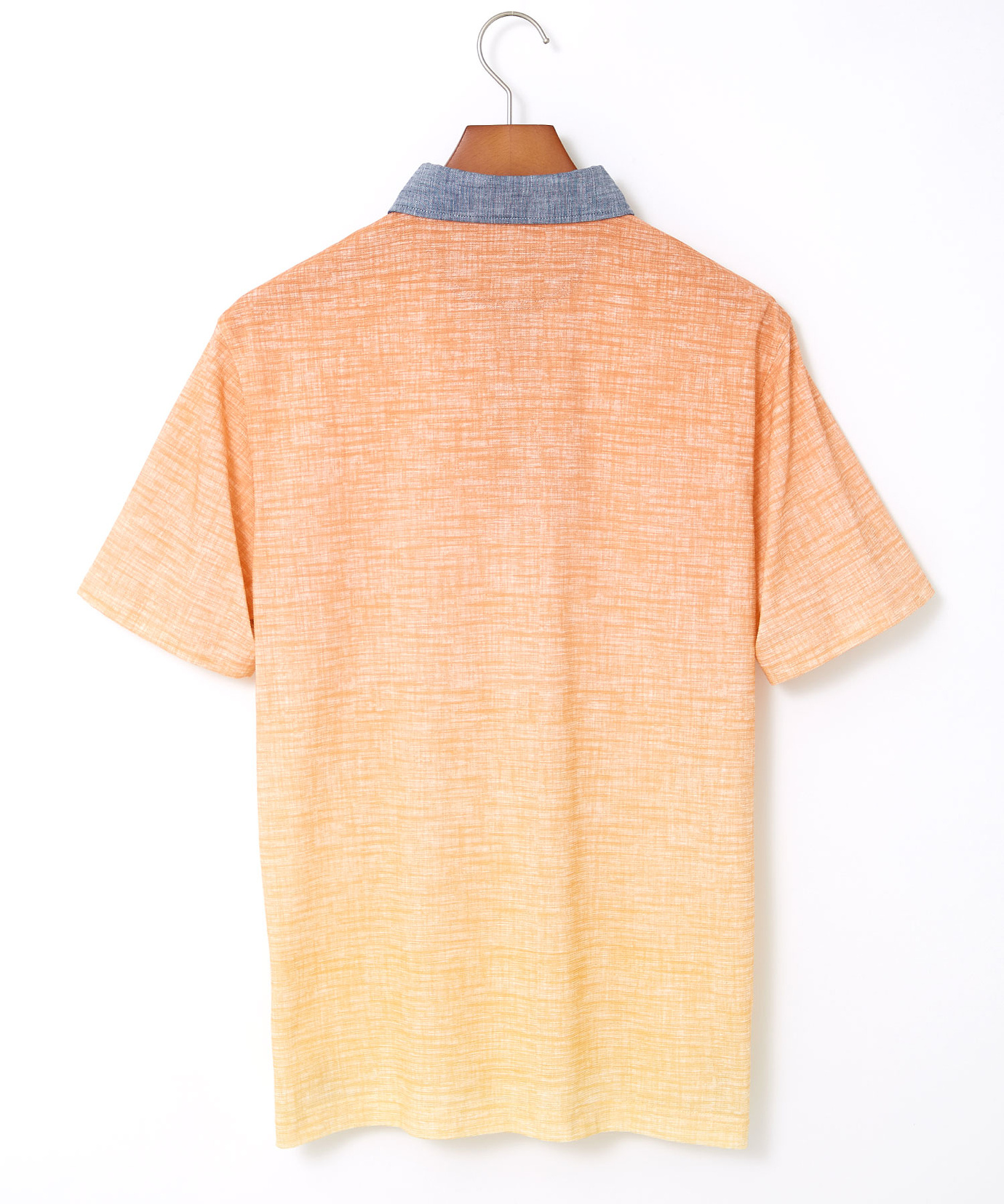 メンズ 襟布帛 グラデーションカラー ポロシャツ吸汗速乾通販 メンズ