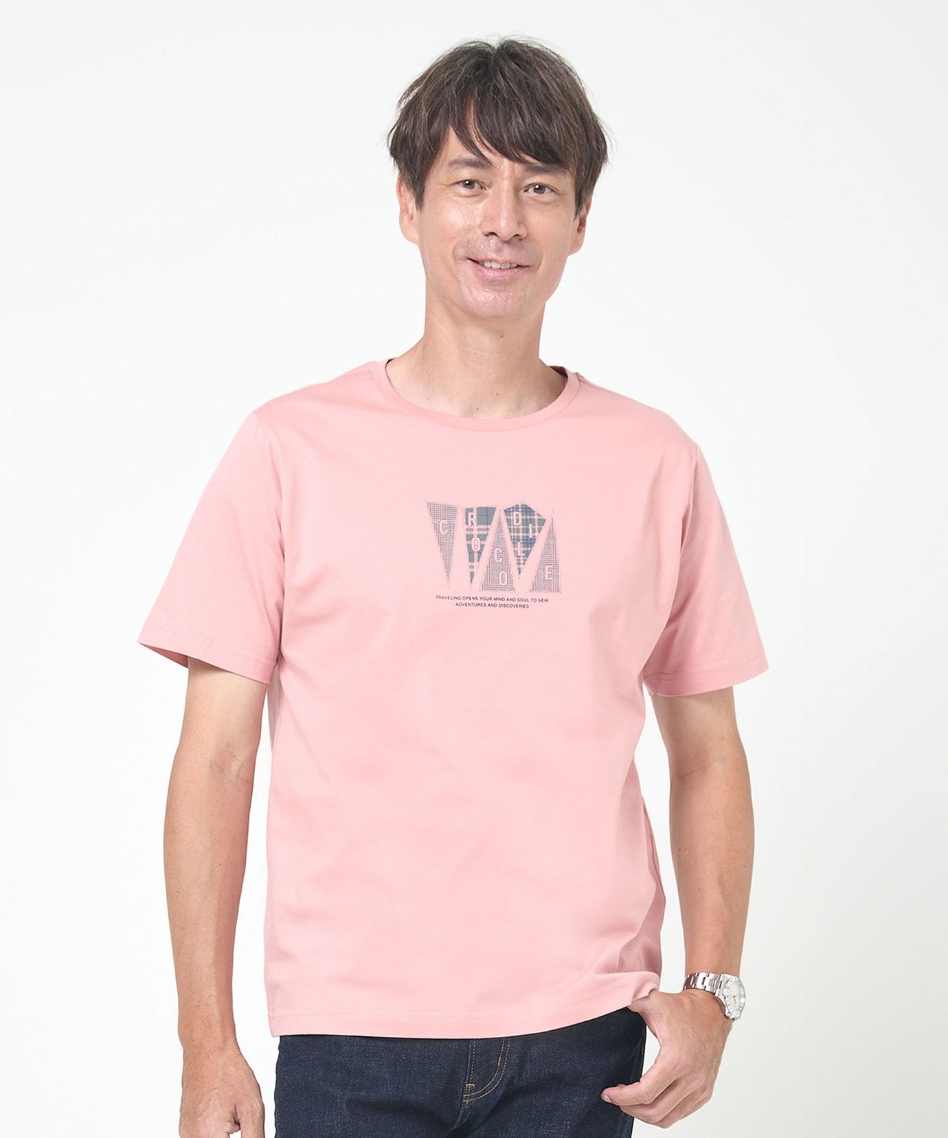 レディース チェック柄 ロゴ プリントTシャツ通販 [1602-54214