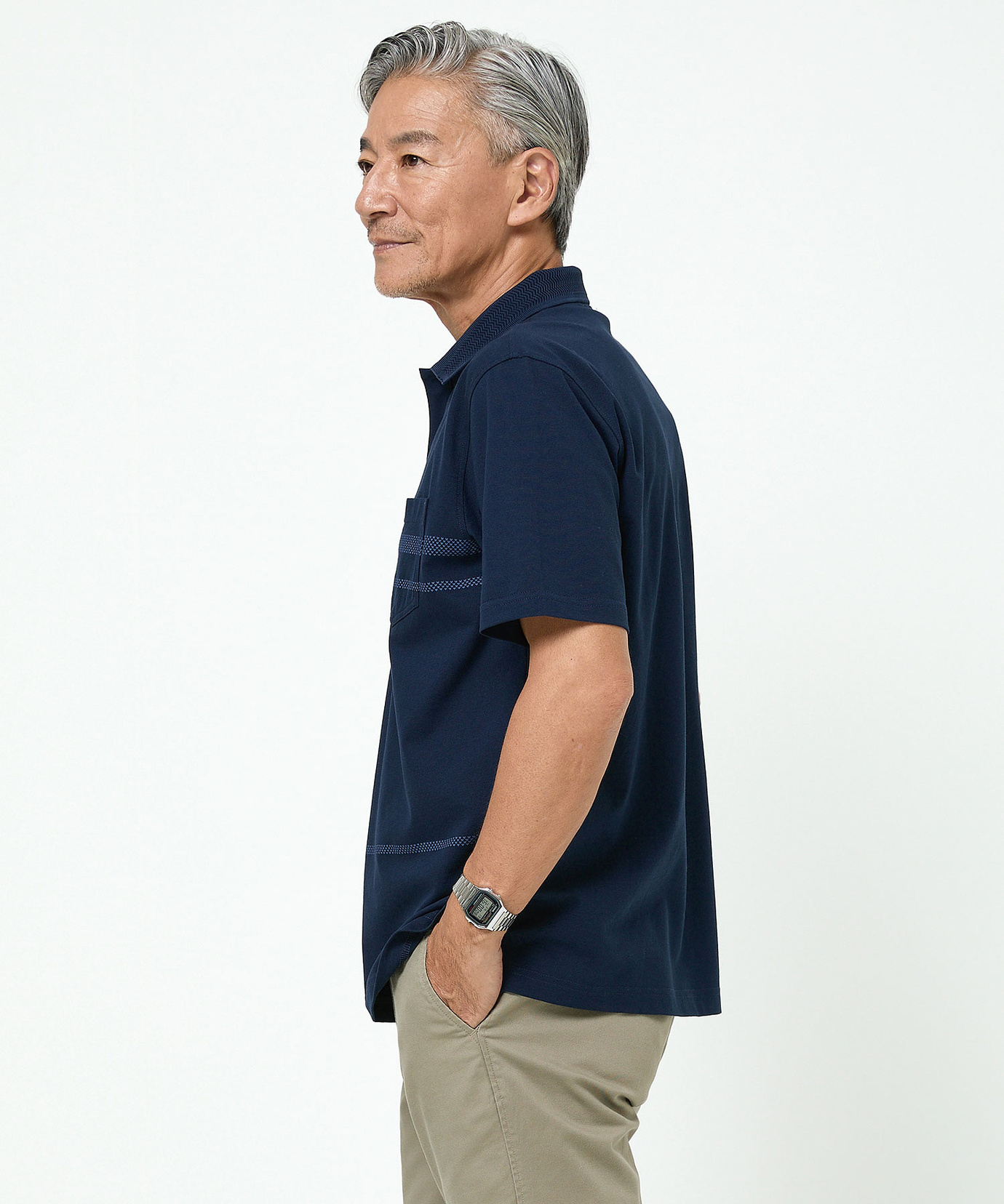 メンズ シャドーチェック柄 ポロシャツ通販 [1602-54217