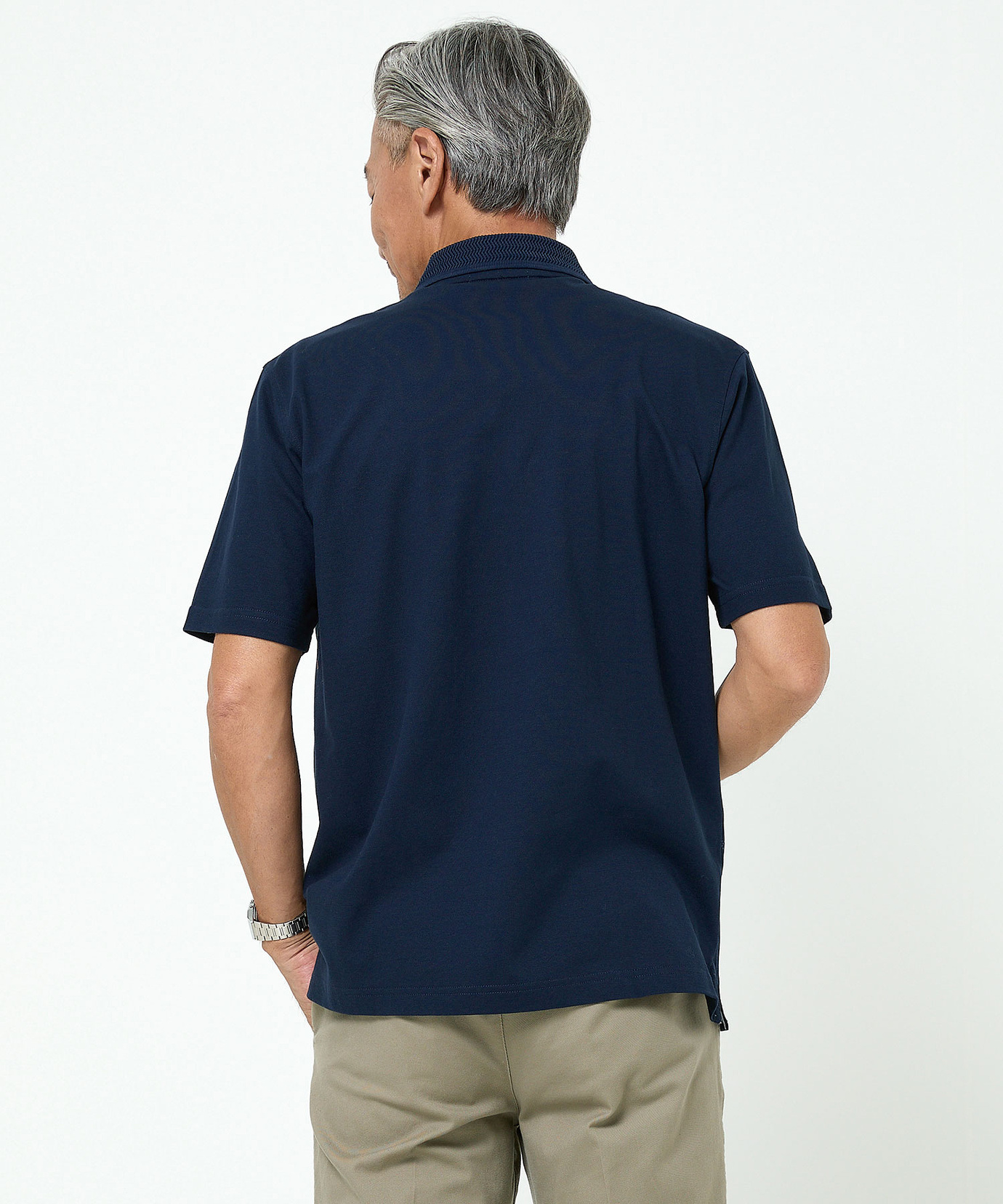 メンズ シャドーチェック柄 ポロシャツ通販 [1602-54217