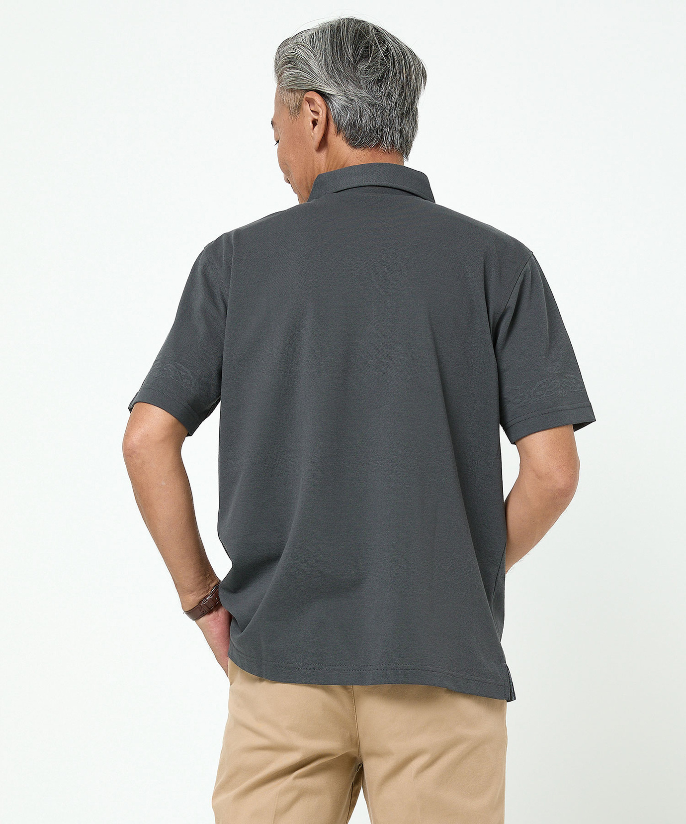 AGATTO グレー ポロシャツ Lサイズ AGATTO グレー ポロシャツ Lサイズ