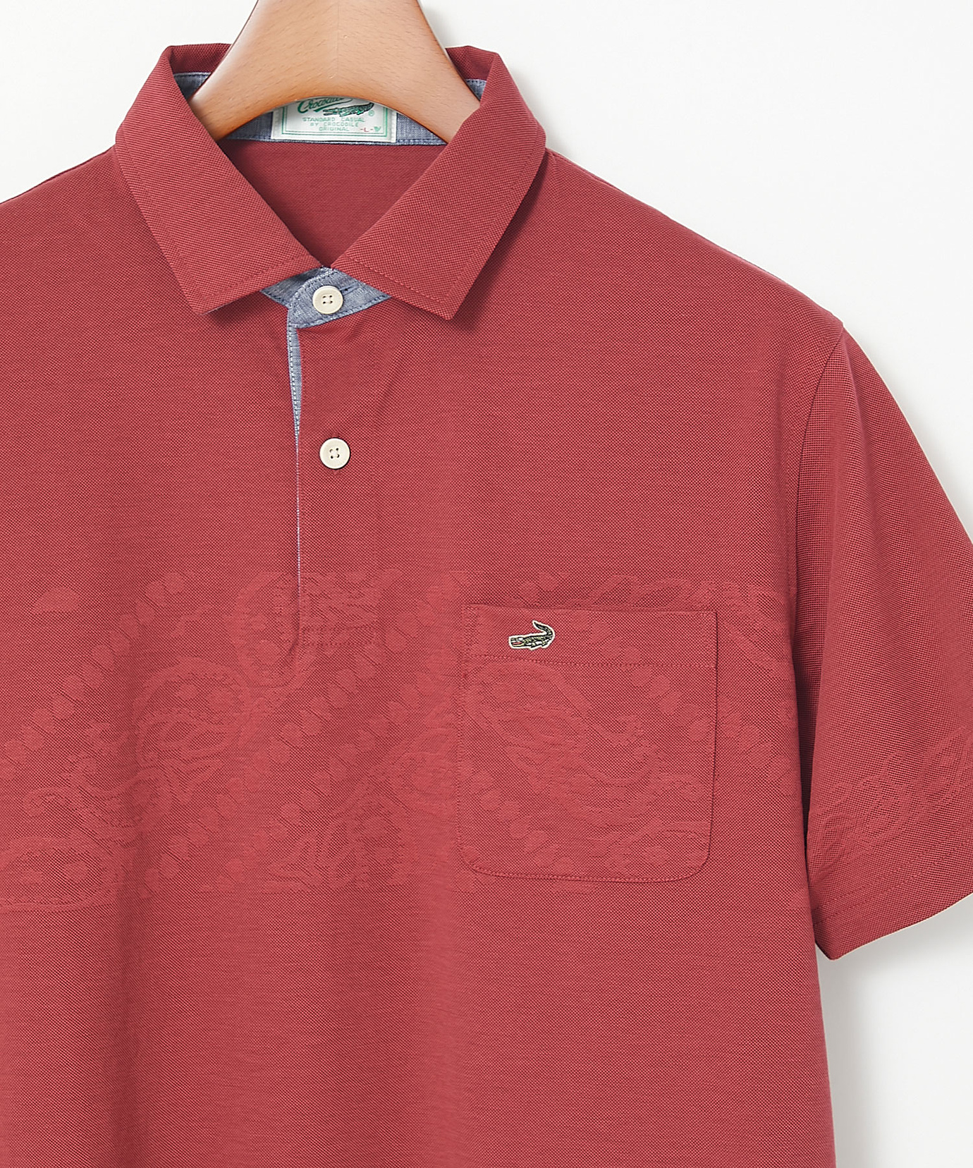 メンズ 地柄 デザイン ポロシャツ通販 [1602-54218] - クロコダイル