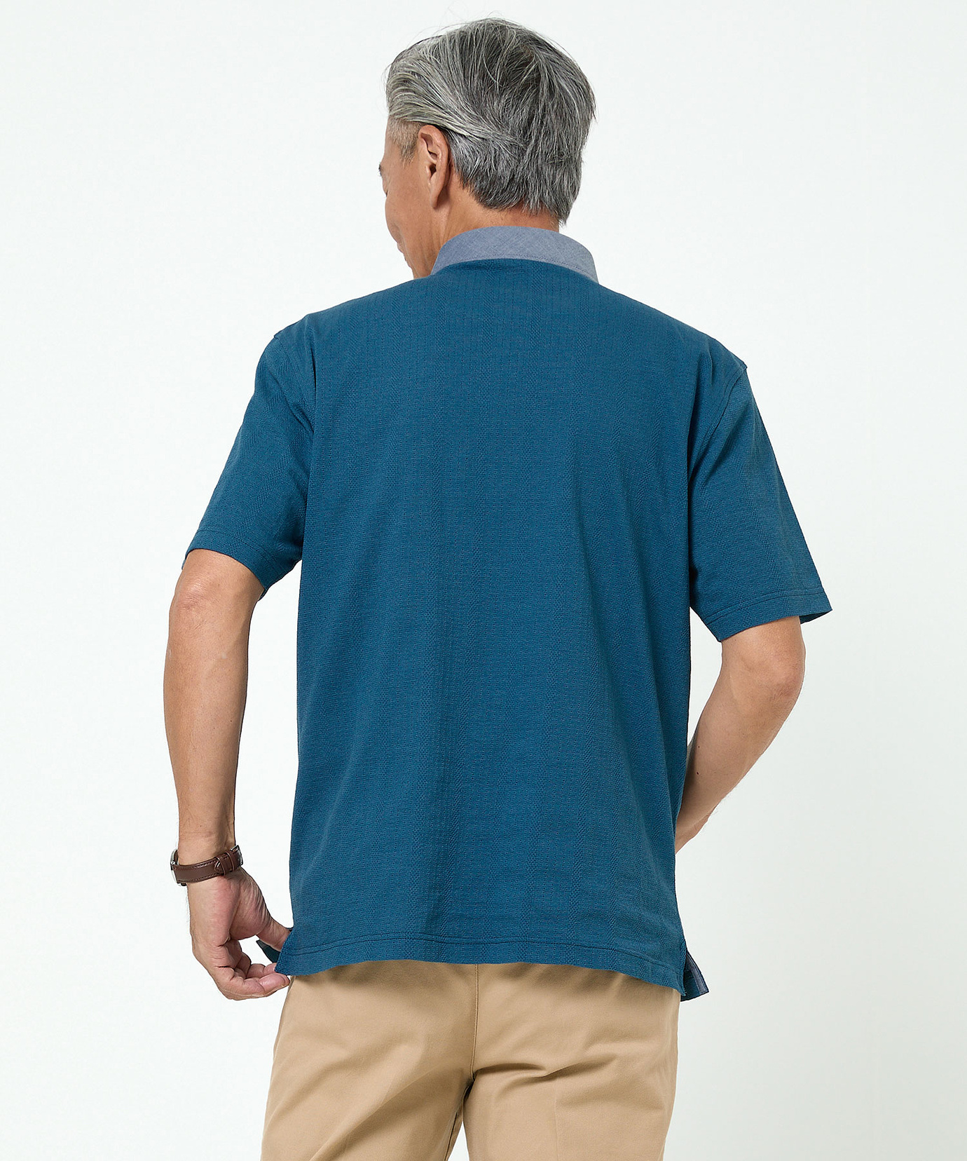 メンズ 地柄 ストライプ ポロシャツ通販 [1602-54219] - クロコダイル