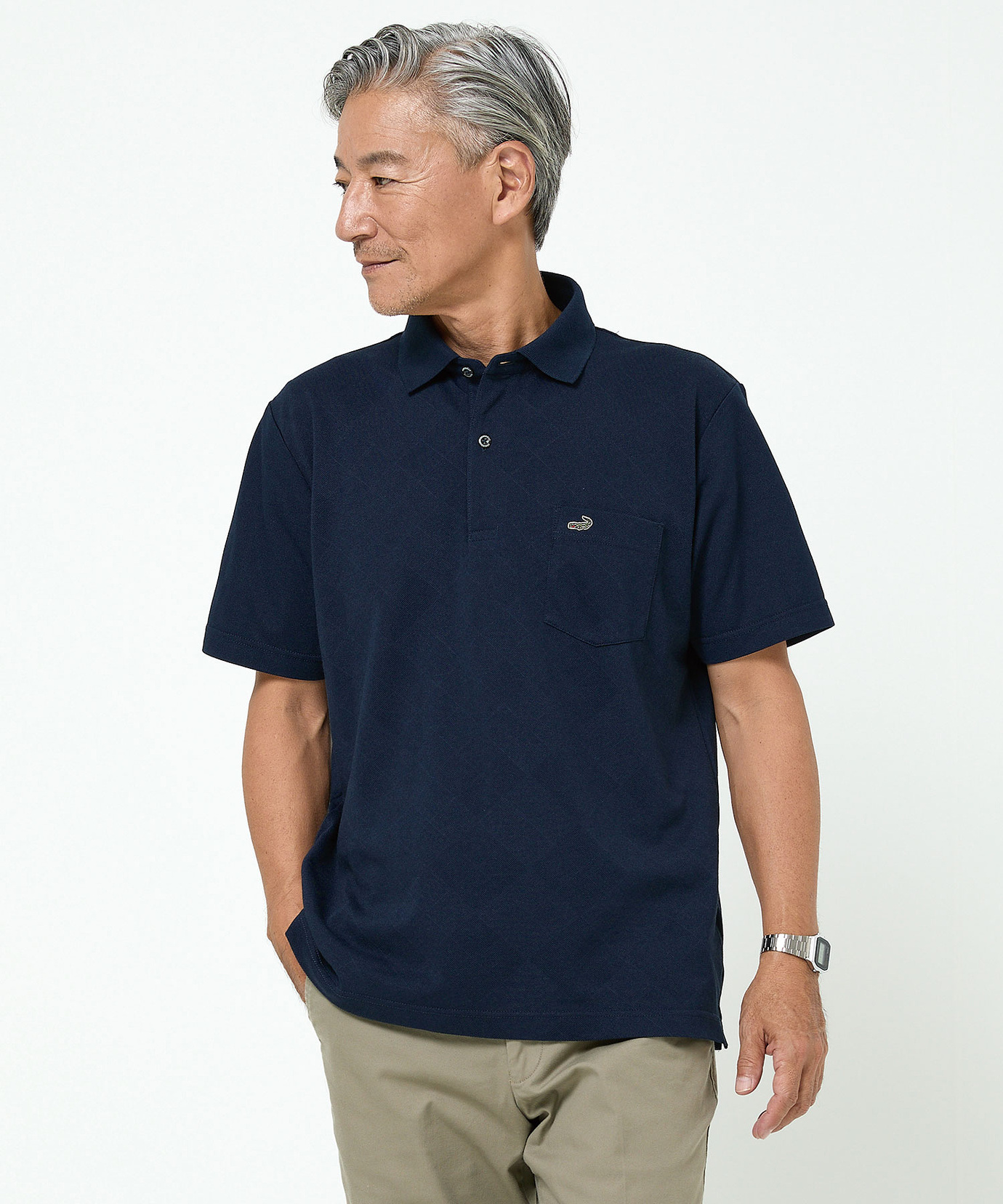 メンズ 鹿の子 デザイン ポロシャツ通販 [1602-54221] - クロコダイル