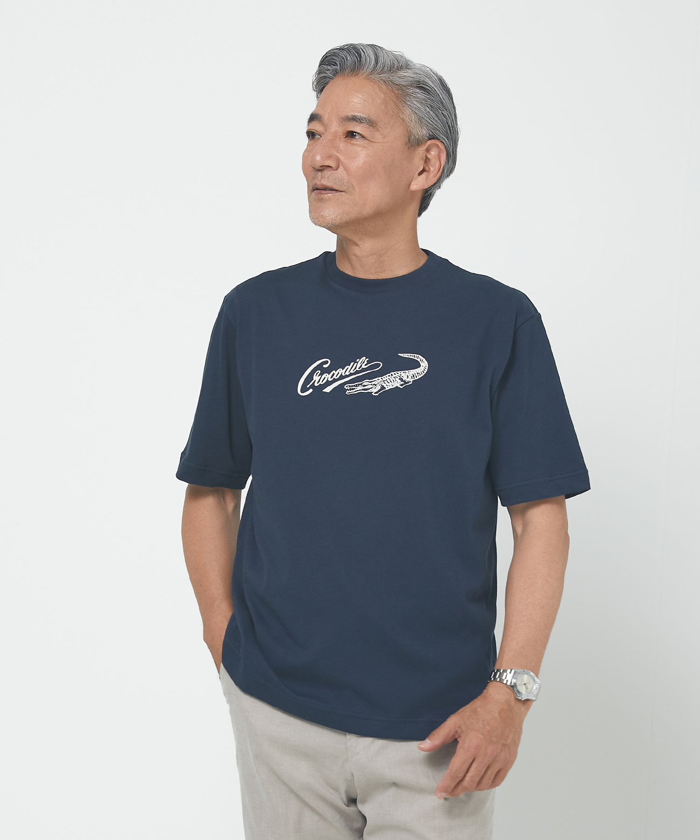 メンズ プレーティング天竺 ロゴプリント Tシャツ【一部店舗限定】通販