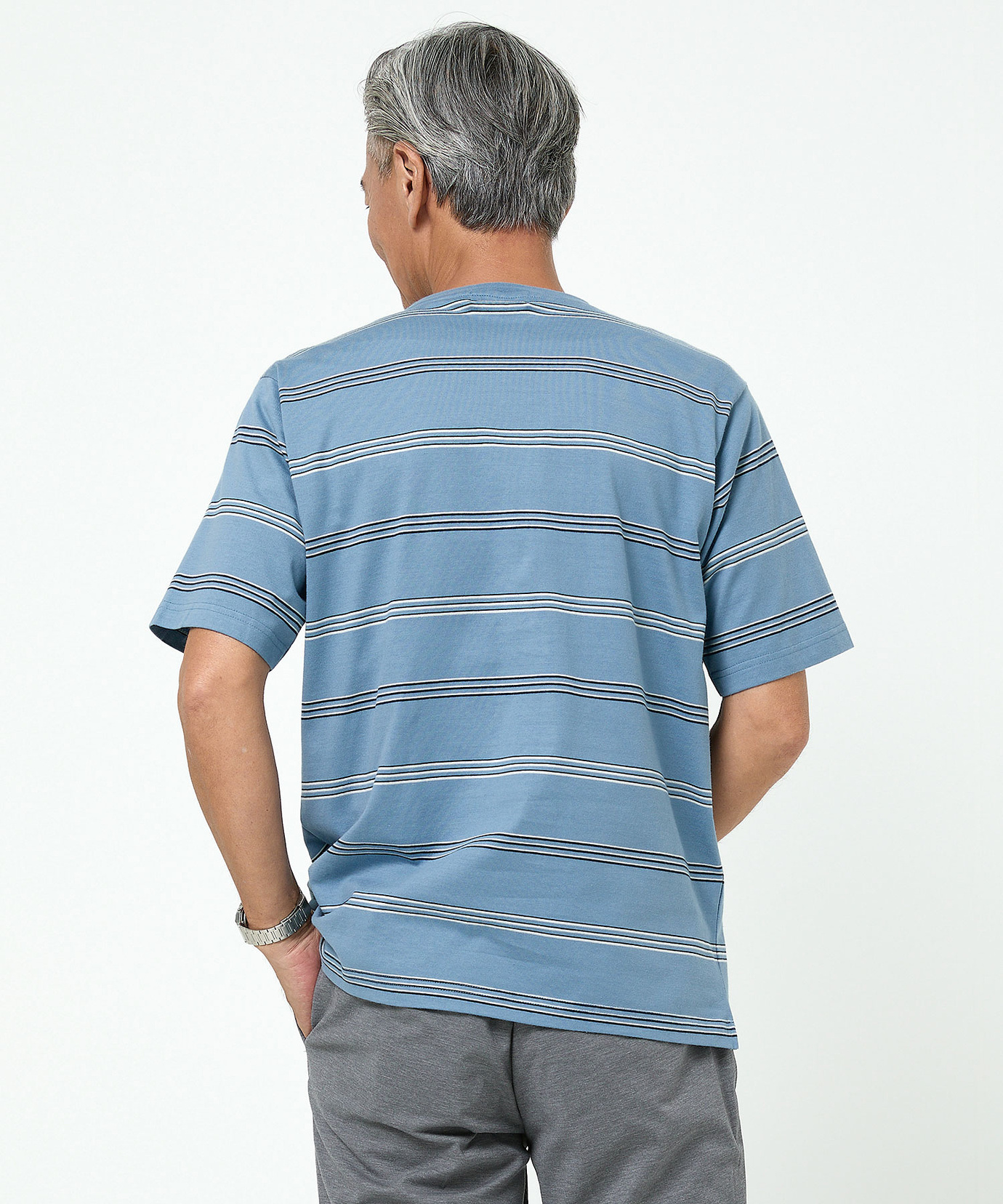 レディース ボーダー柄 Tシャツ【ウガンダ オーガニック コットン