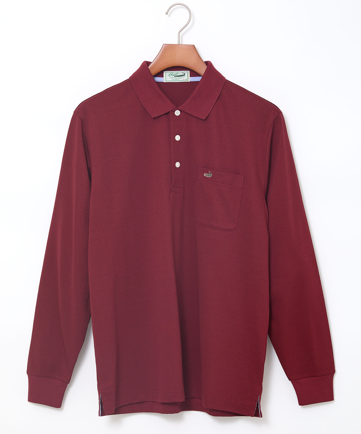 メンズ 地柄 長袖 ポロシャツ通販 [1602-55202] - クロコダイル