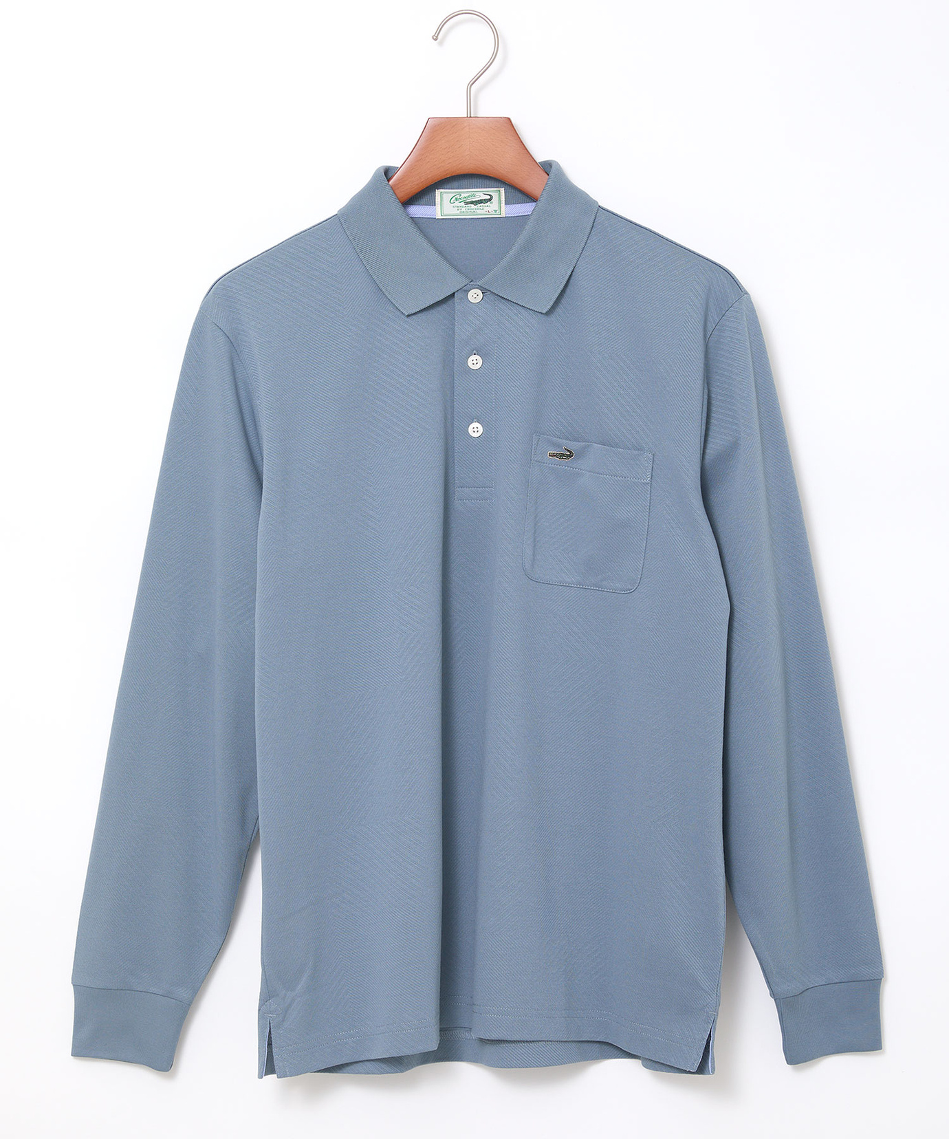 メンズ 地柄 長袖 ポロシャツ通販 [1602-55202] - クロコダイル